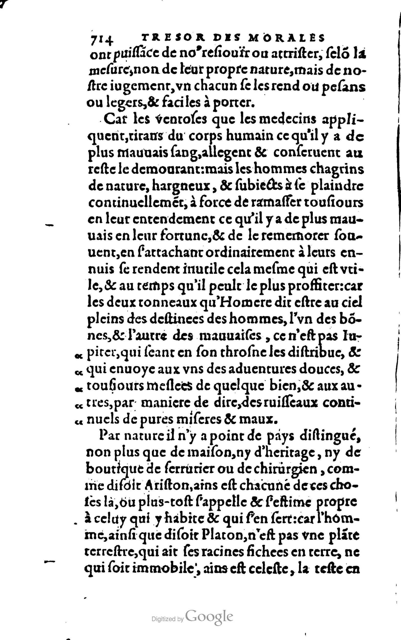 1578 - Jean Poupy - Trésor des morales de Plutarque - BSB Munich