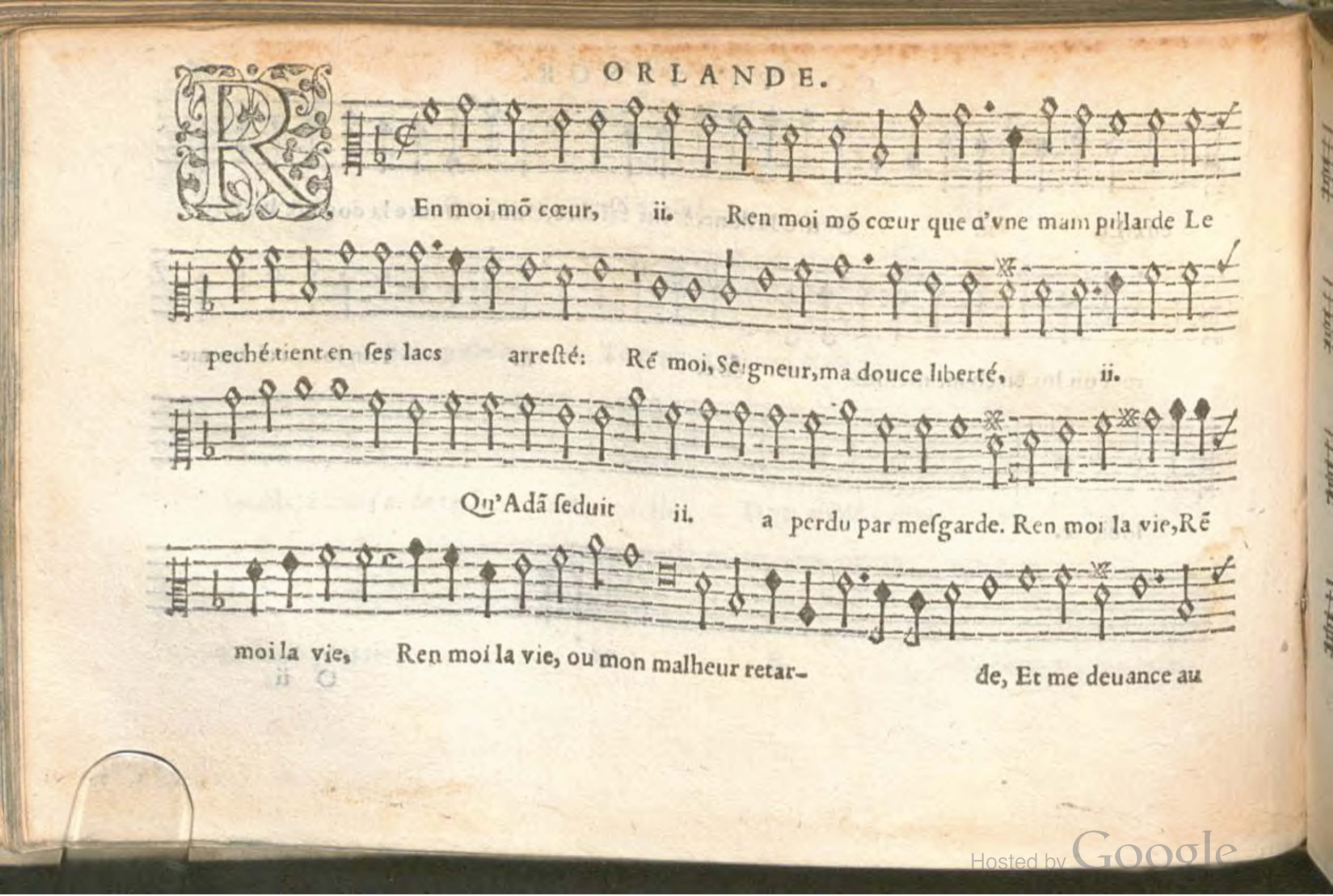 1576 - [Pierre de Saint-André] - Trésor de musique d’Orlande de Lassus Contratenor - BSB Munich