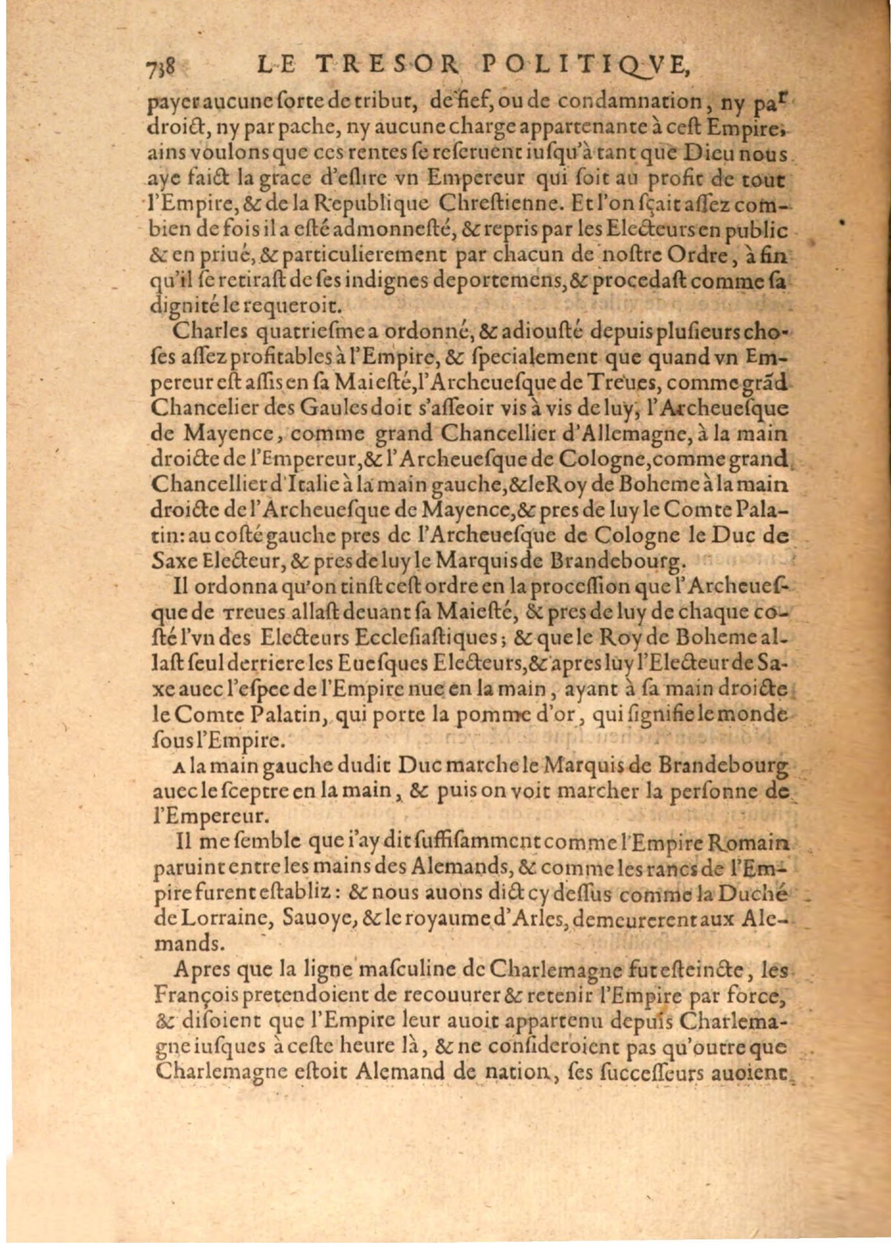 1608 - Nicolas Du Fossé - Trésor politique - BSB Munich
