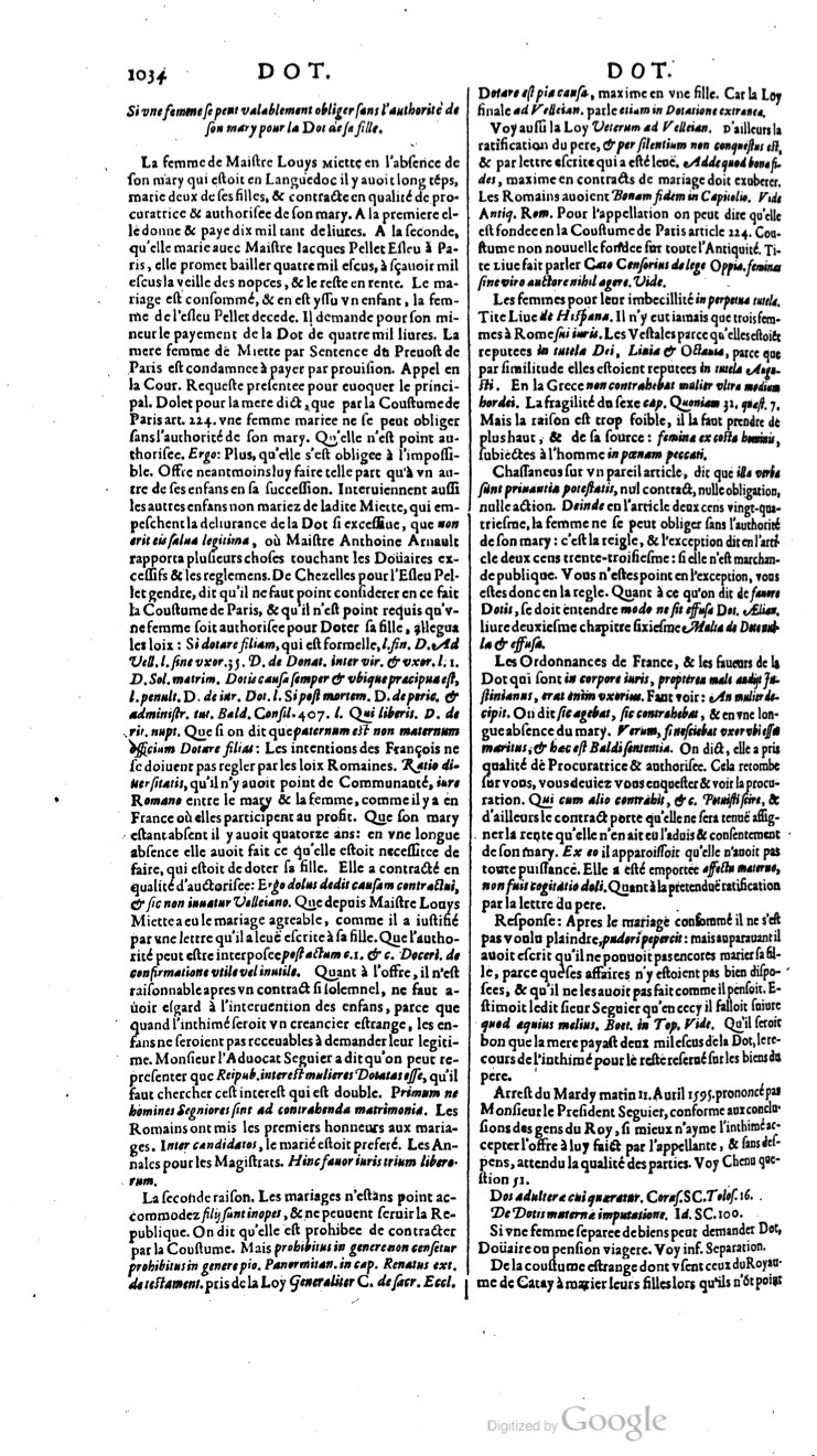 1629 - Veuve Nicolas Buon - Trésor du droit français (29620 T. 1) - BM Lyon