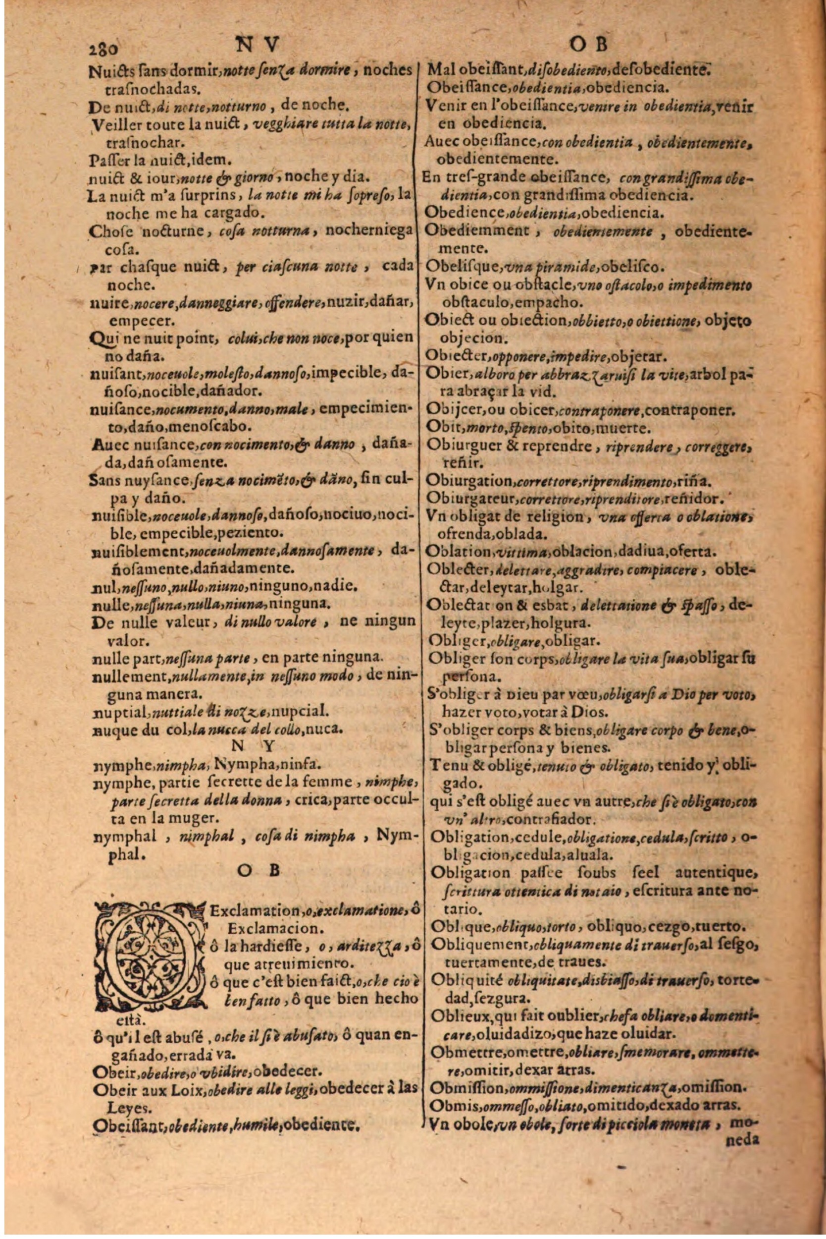 1616 - Pierre de la Rovière - Trésor des trois langues (Seconde partie) - BSB Munich