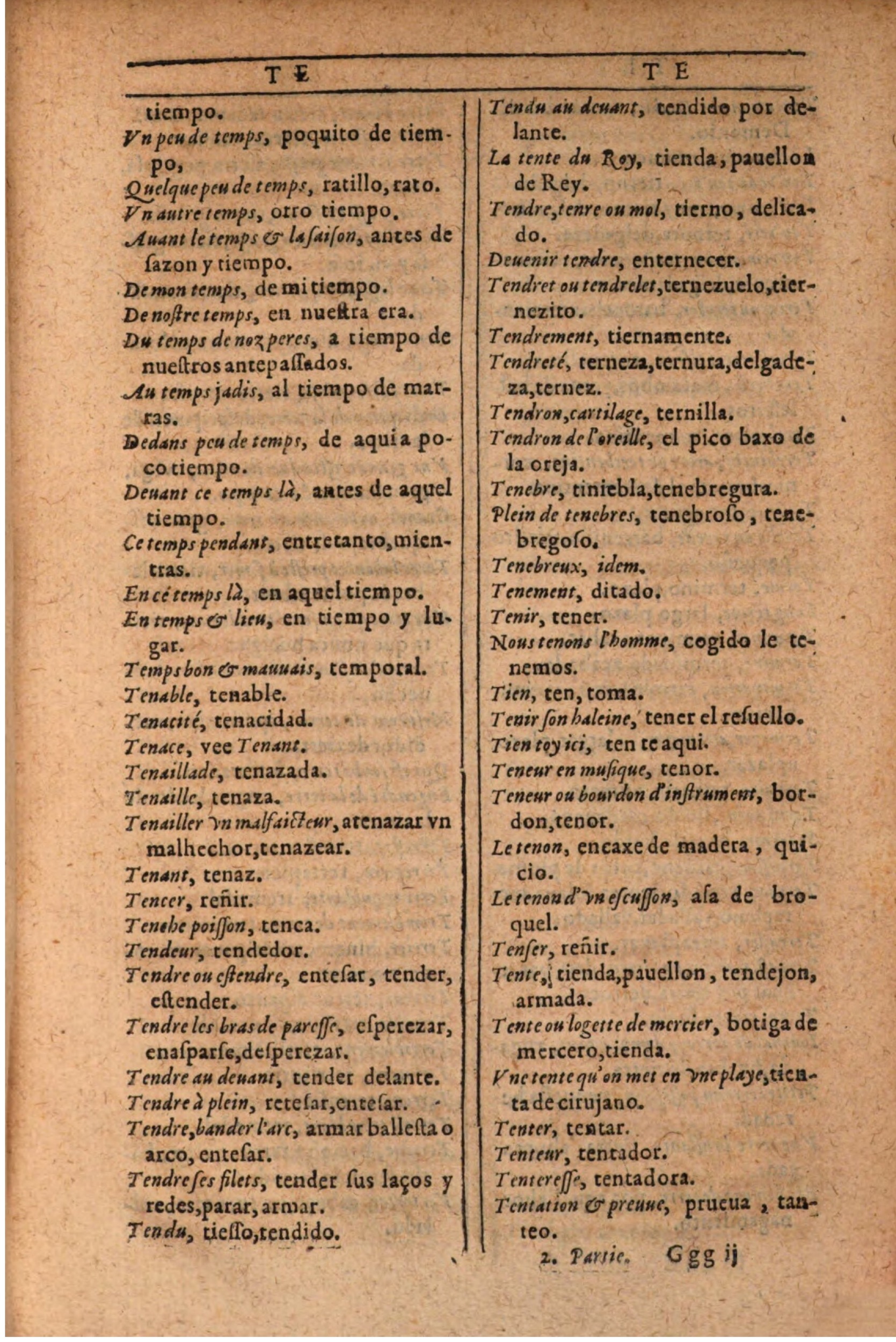 1607 - Marc Orry - Trésor des deux langues espagnole et française (Seconde partie) - BSB Munich