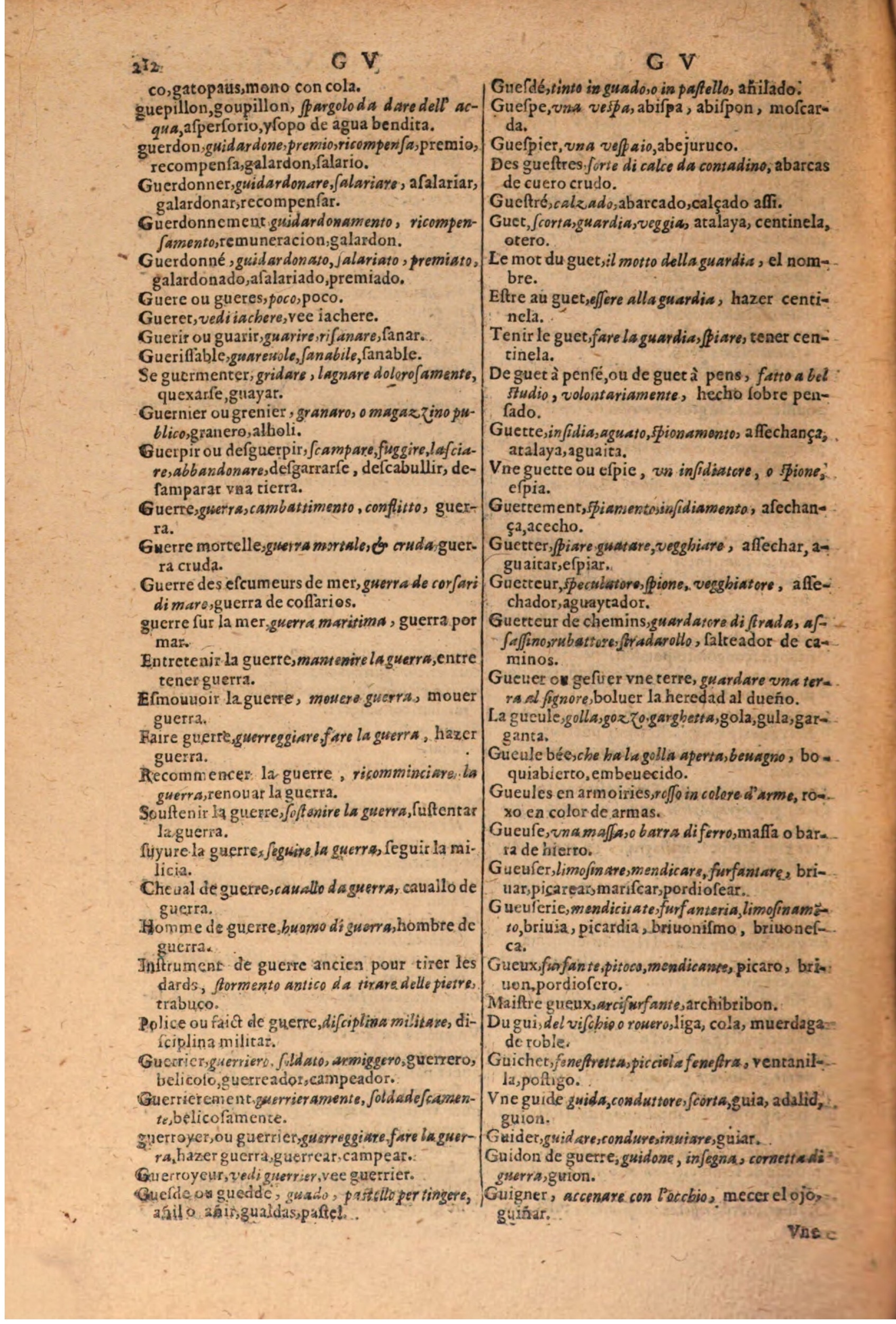 1616 - Pierre de la Rovière - Trésor des trois langues (Seconde partie) - BSB Munich