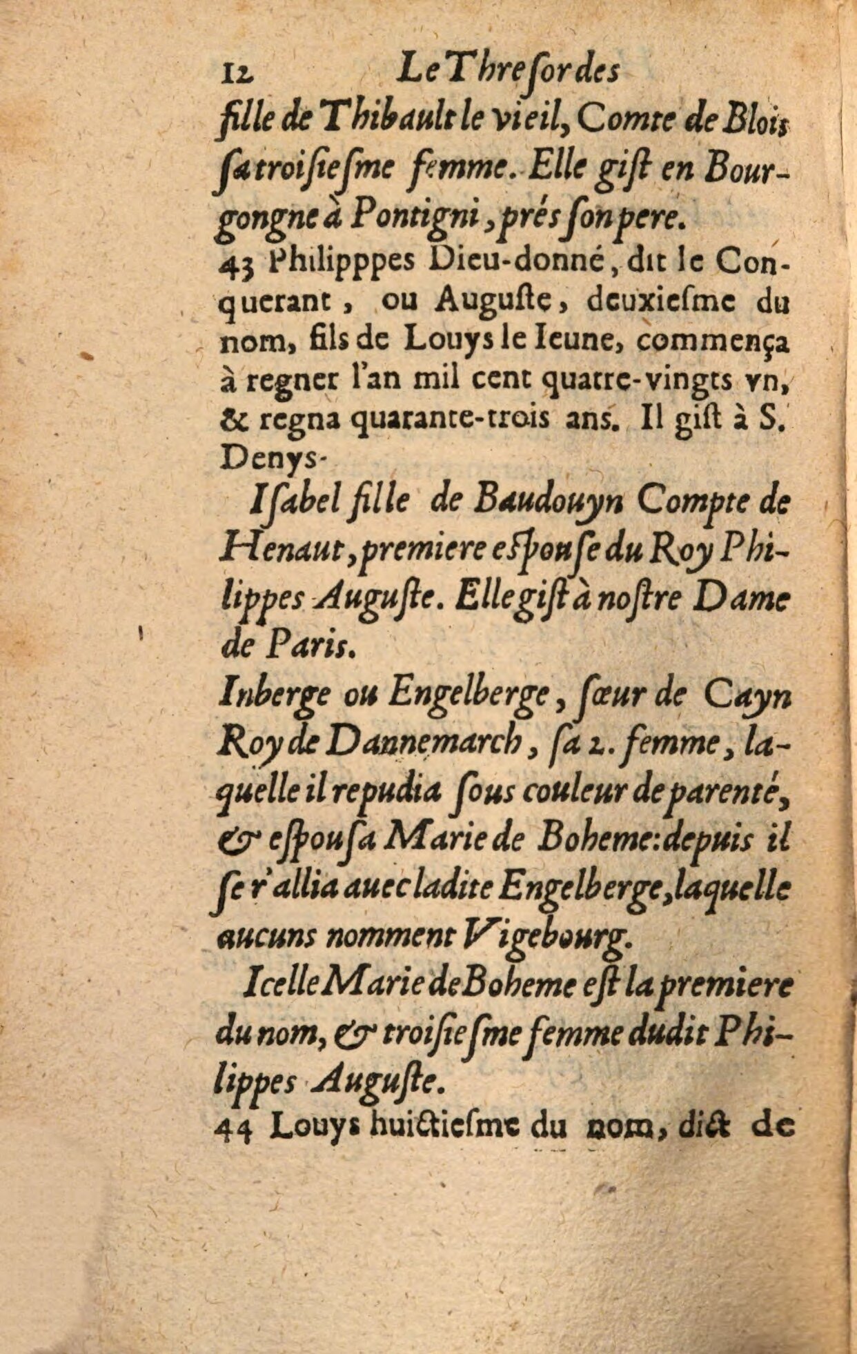 1639 - Jean Corrozet - Trésor des histoires de France - BSB Munich 1639 - Jean Corrozet - Trésor des histoires de France - BSB Munich