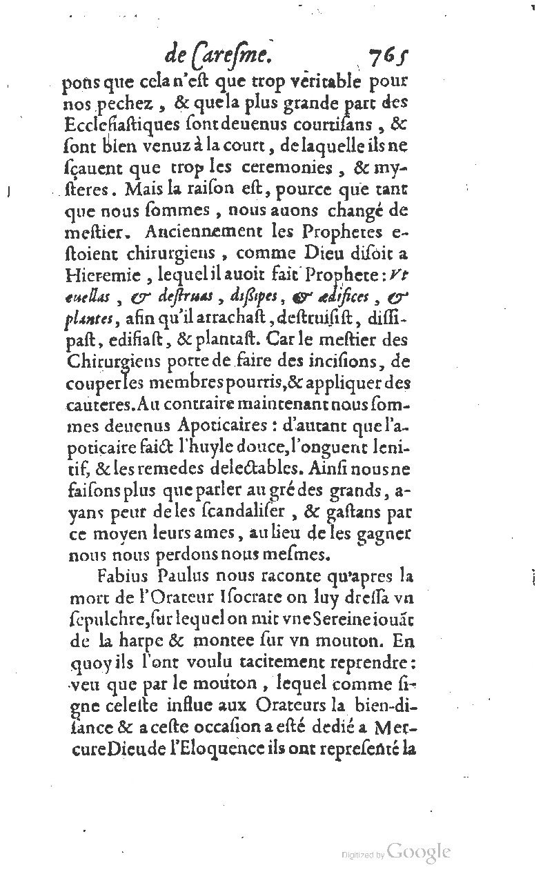 1607 - Nicolas Du Fossé - Trésor quadragésimal - T 01 - BM Lyon