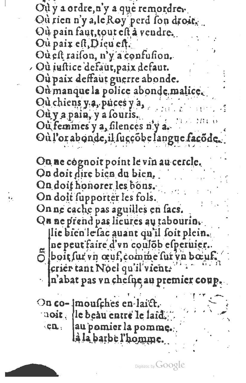 1581 - Nicolas Bonfons  - Trésor des sentences dorées - Princeton