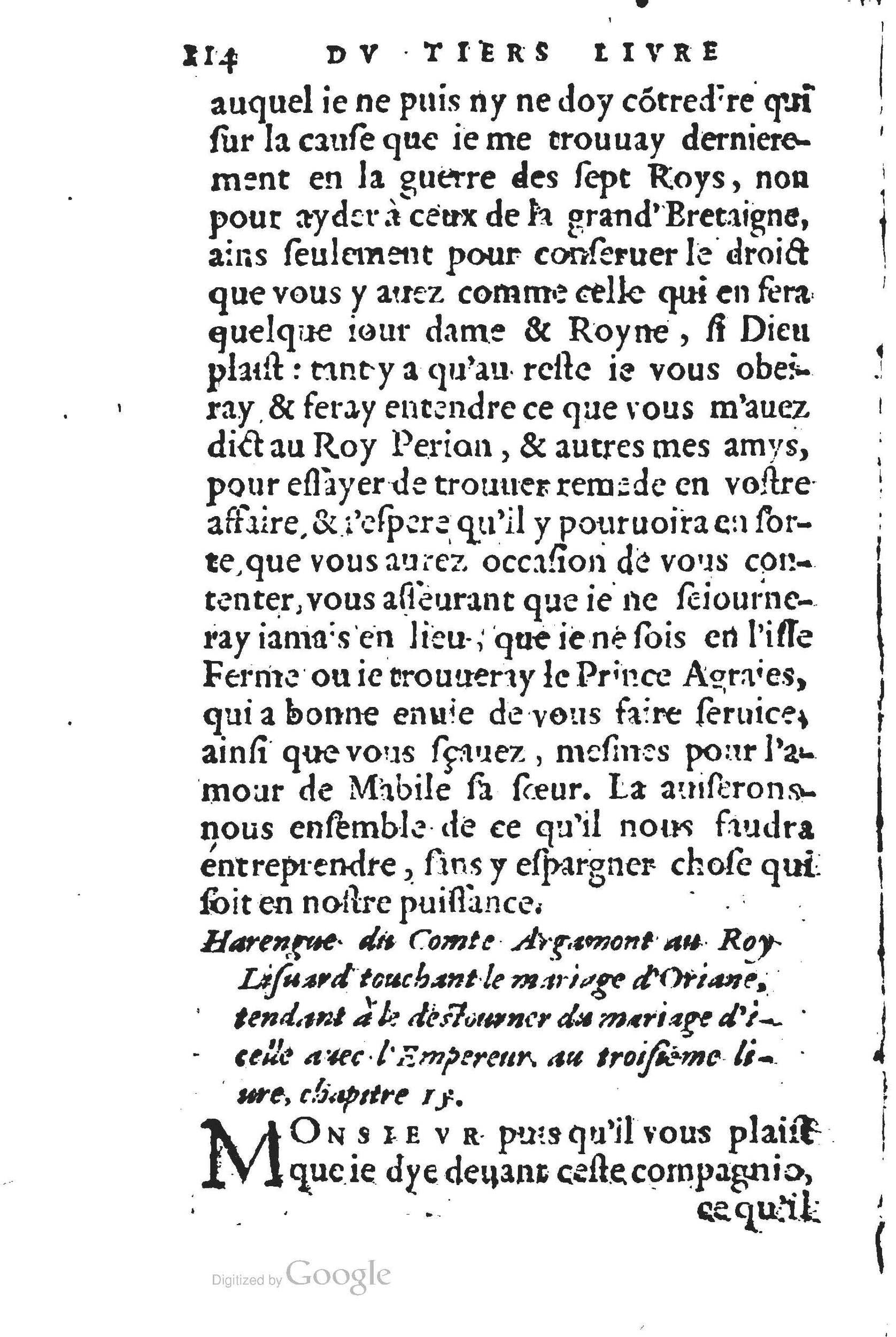 1560 - Jean d’Ogerolles et Gabriel Cotier Lyon - Trésor des Amadis - BSB Munich