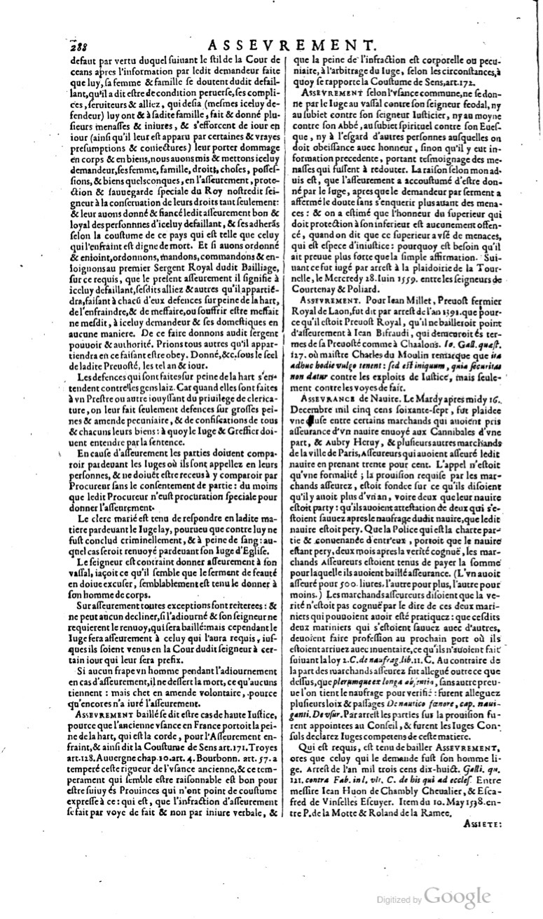 1629 - Veuve Nicolas Buon - Trésor du droit français (29620 T. 1) - BM Lyon