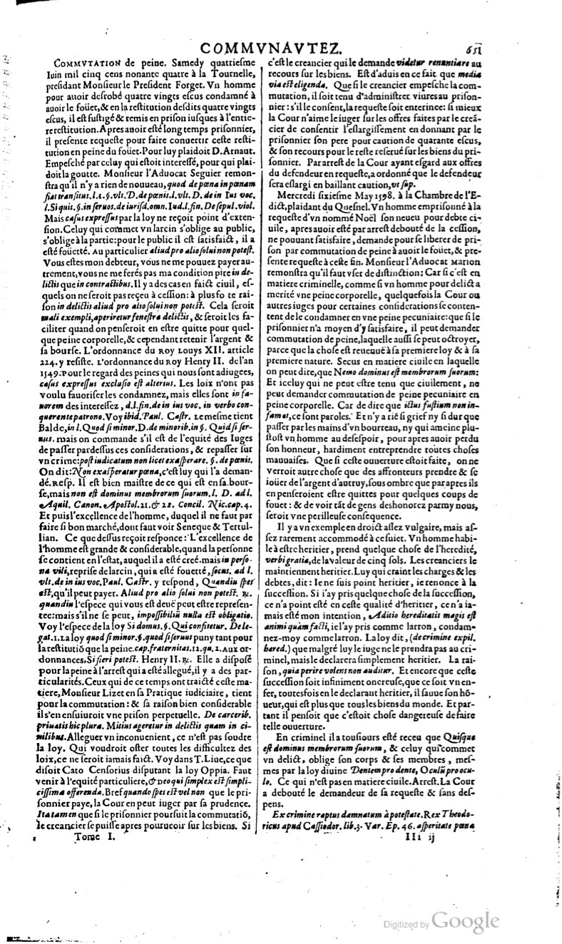1629 - Veuve Nicolas Buon - Trésor du droit français (29620 T. 1) - BM Lyon