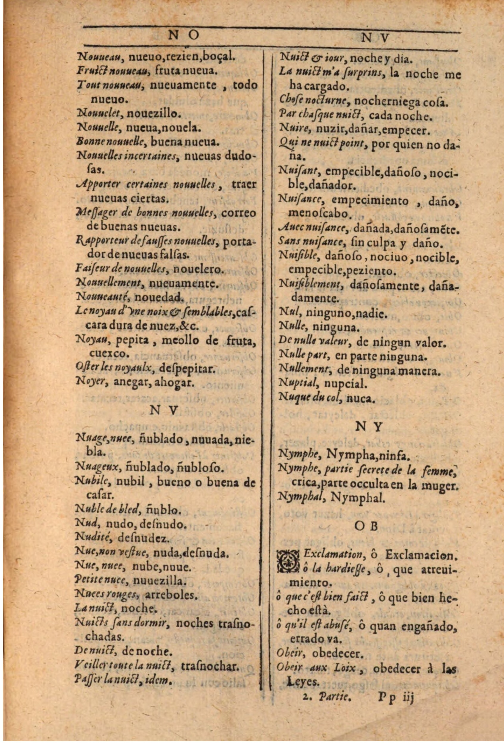 1607 - Marc Orry - Trésor des deux langues espagnole et française (Seconde partie) - BSB Munich