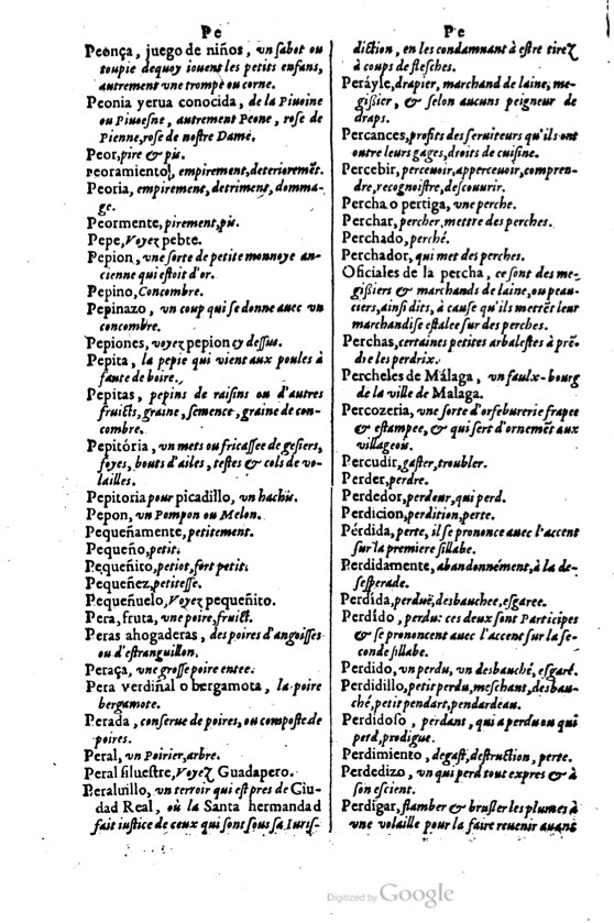 1621 - Adrian Tiffaine - Trésor des deux langues espagnole et française - BM Lyon