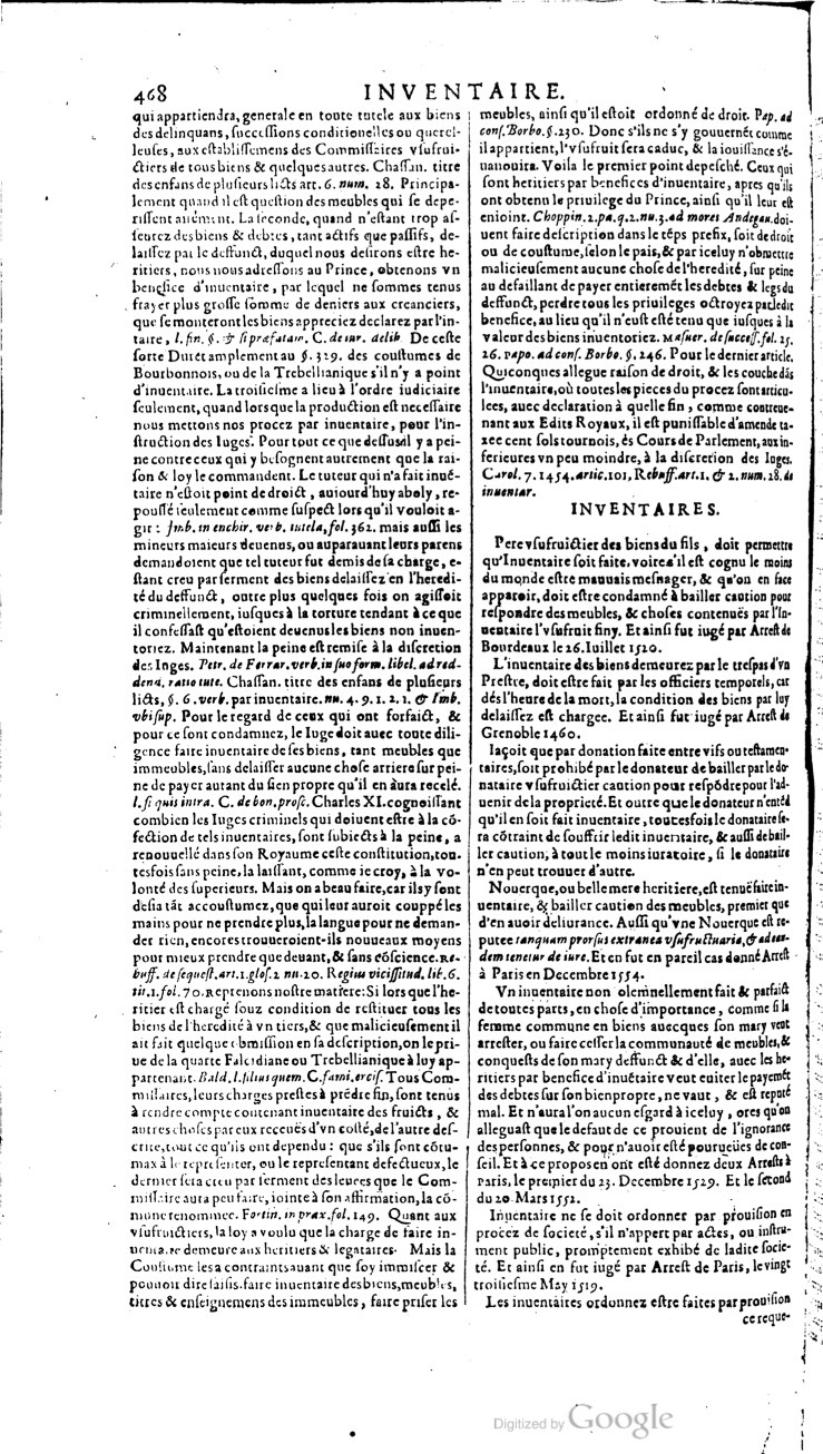 1629 - Veuve Nicolas Buon - Trésor du droit français (21754 T. 2) - BM Lyon 1629 - Veuve Nicolas Buon - Trésor du droit français (21754 T. 2) - BM Lyon