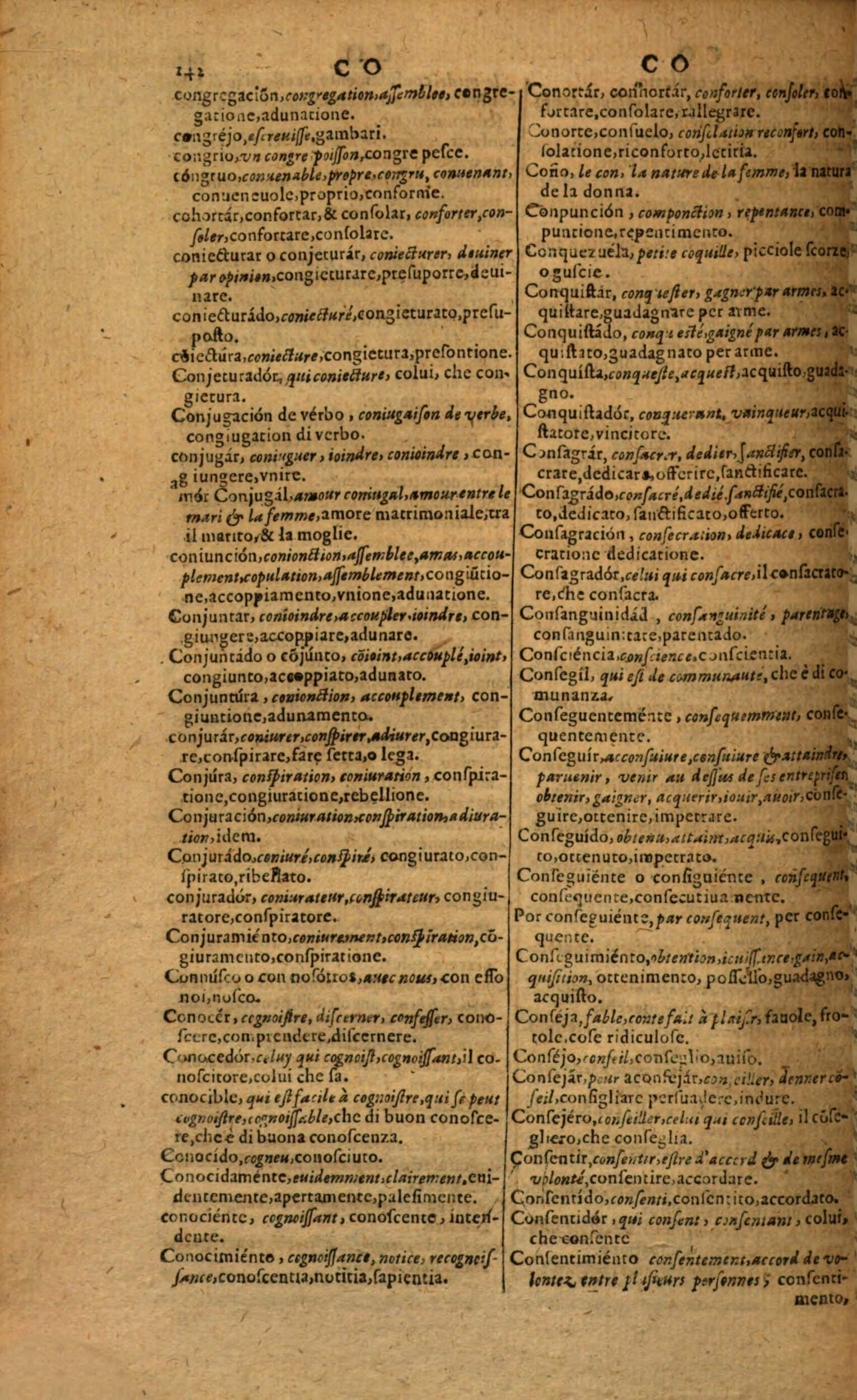 1617 - Samuel Crespin - Trésor des trois langues espagnole, française et italienne (Première partie) - Regensburg