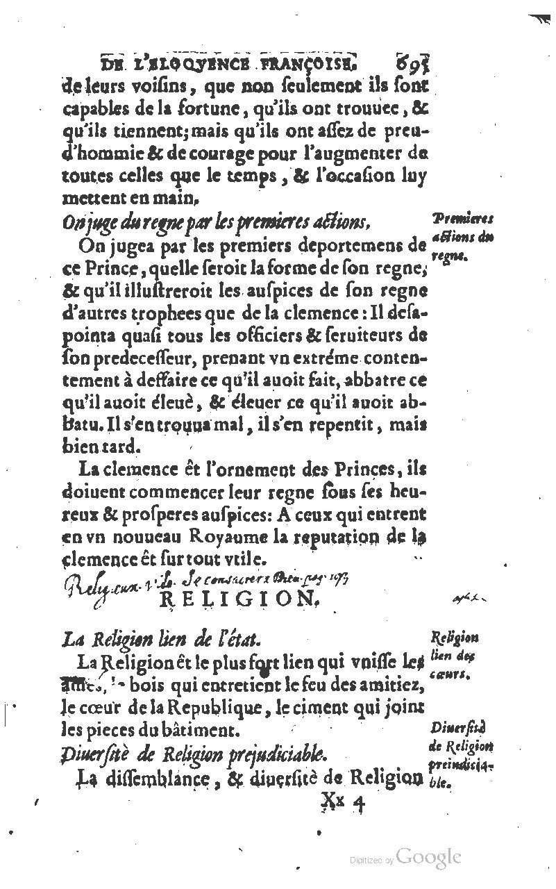 1610 - Louis Coste - Trésor de l’éloquence française (Seconde partie) - BM Lyon