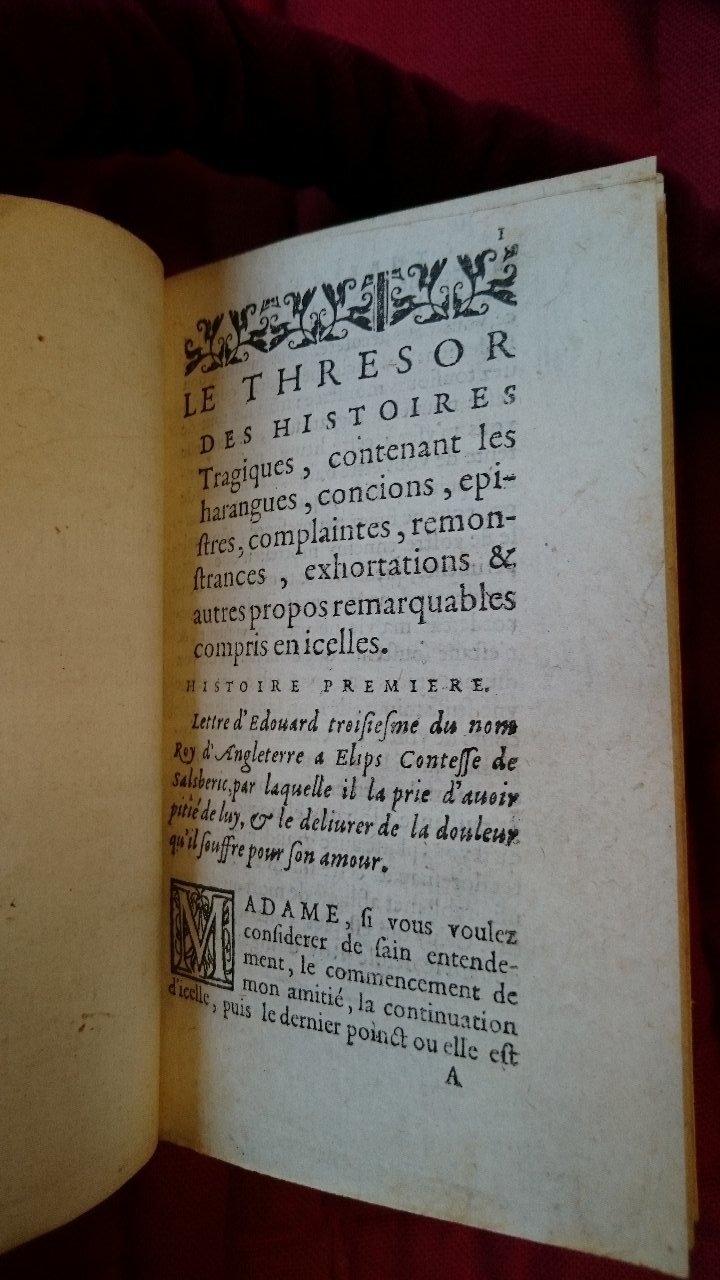 1581 - Pierre Le Voirier et Gervais Mallot - Trésor des histoires tragiques - BnF Richelieu