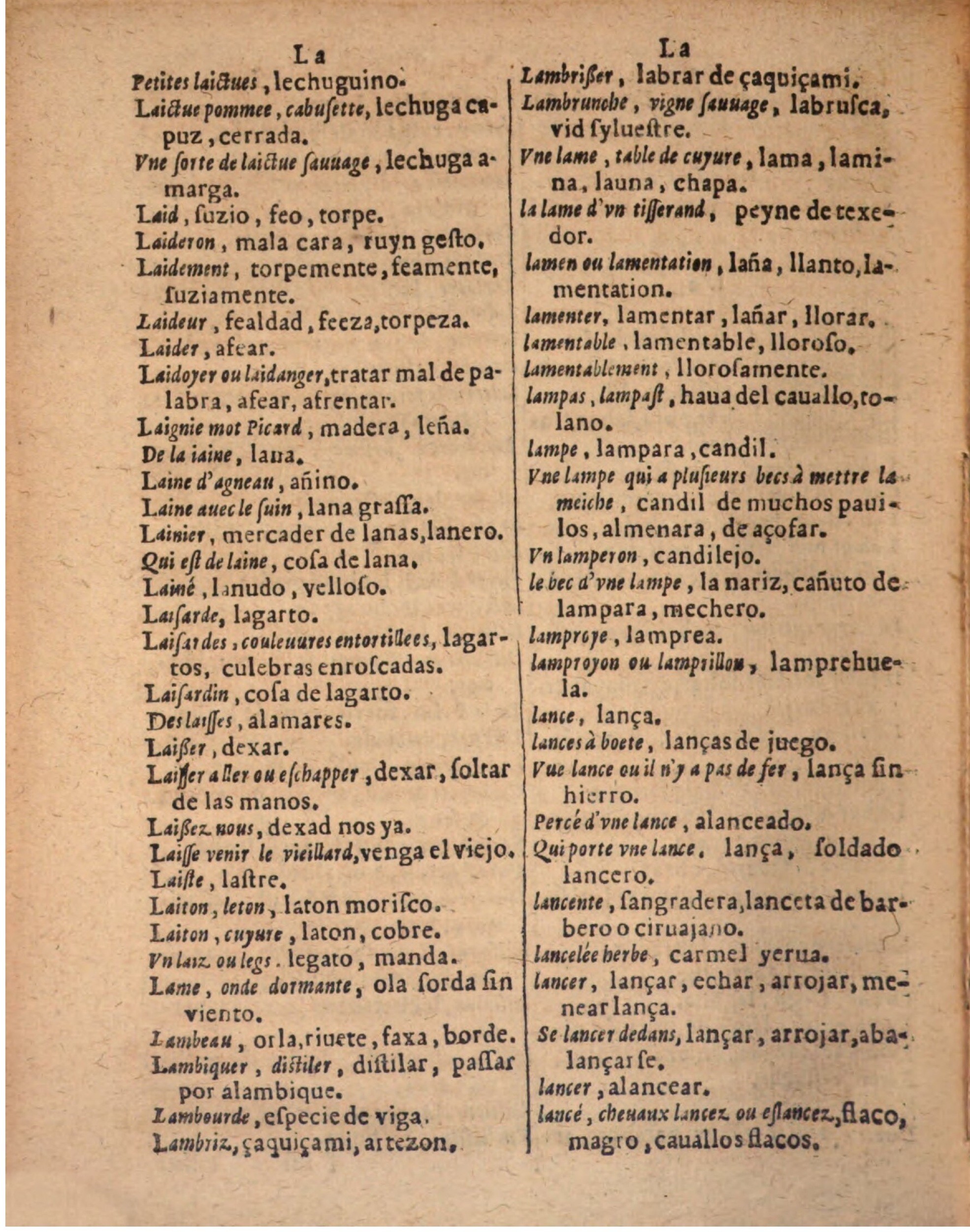 1624 - Hubert Antoine - Trésor des deux langues espagnole et française (Seconde partie) - BSB Munich