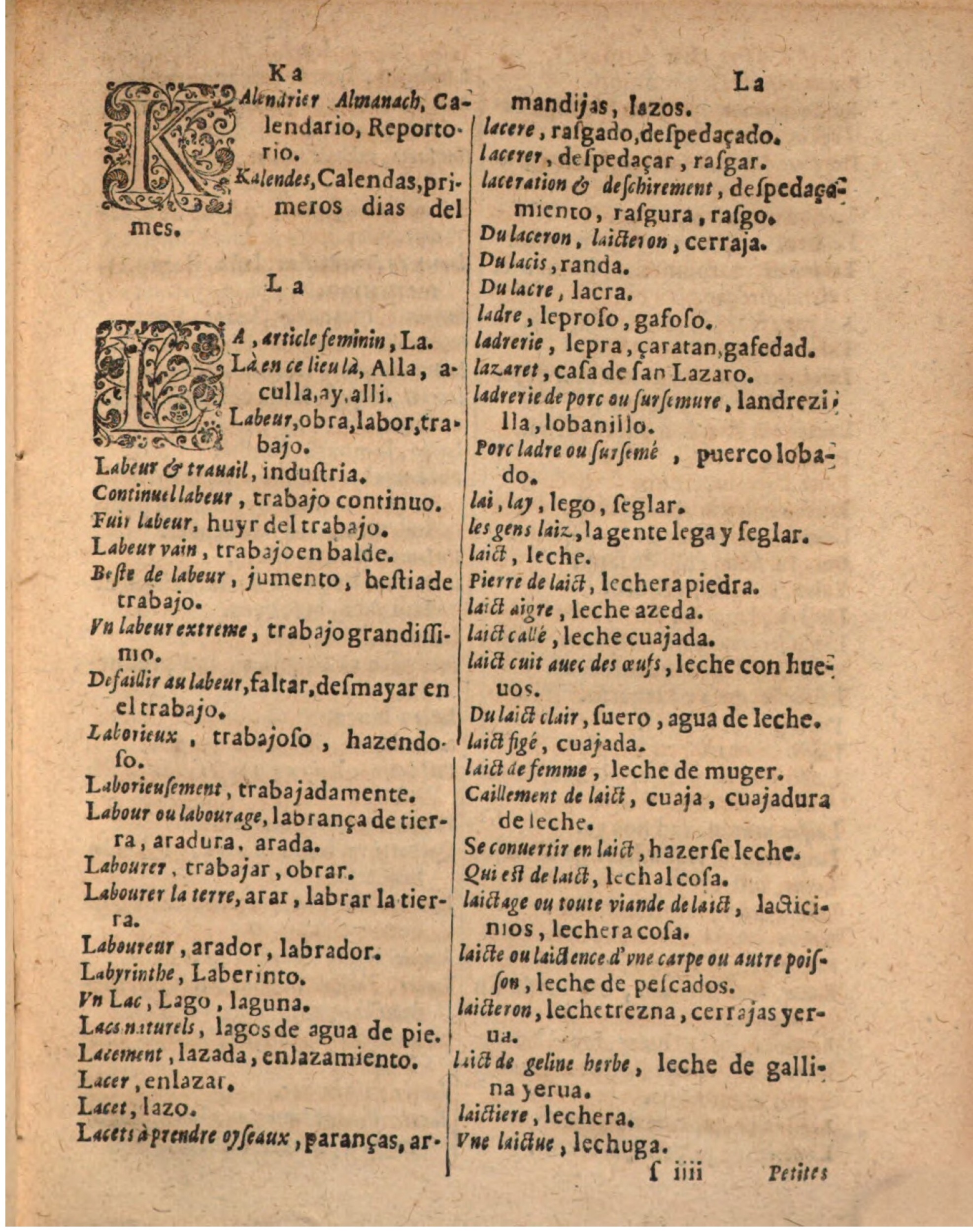 1624 - Hubert Antoine - Trésor des deux langues espagnole et française (Seconde partie) - BSB Munich