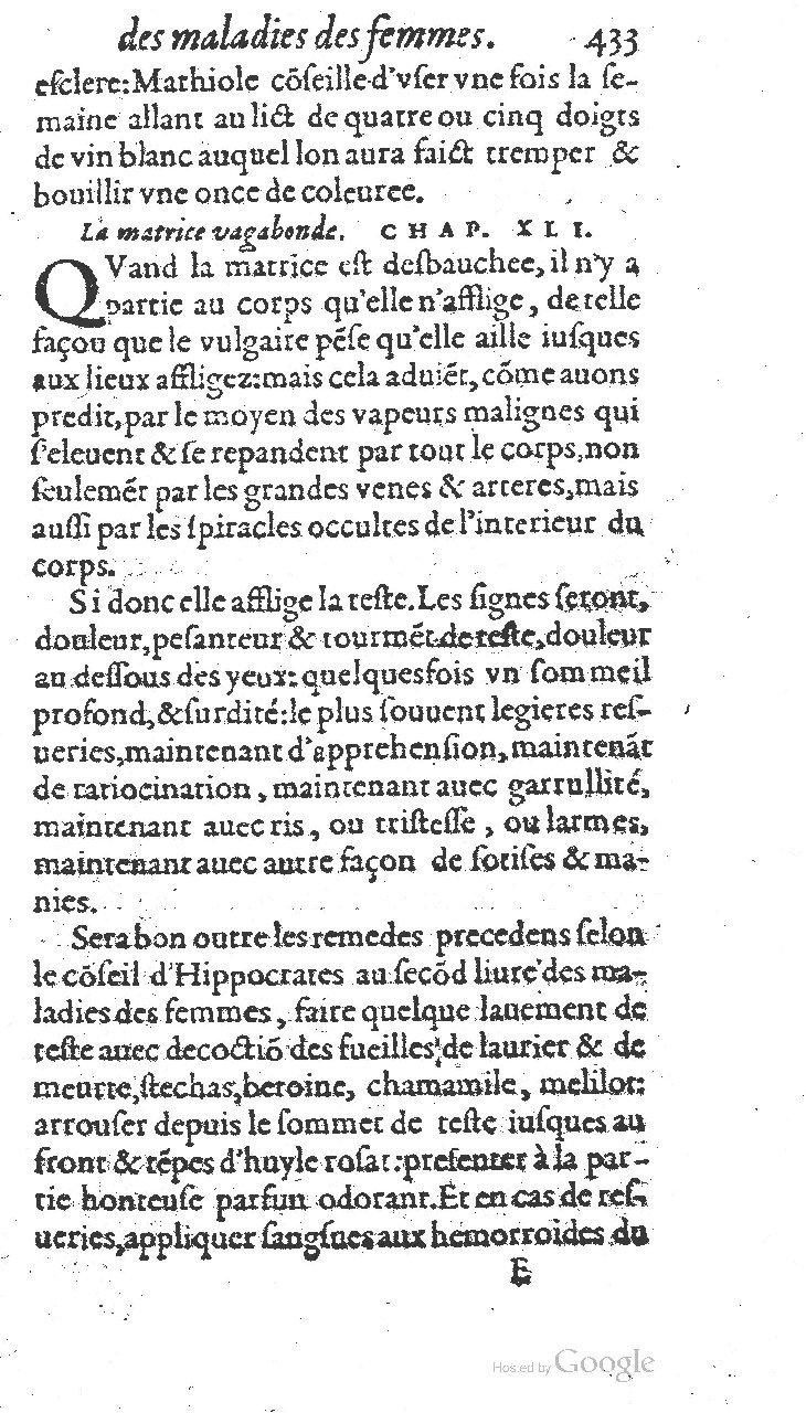 1585 - Jacques du Puis - Trésor des remèdes secrets pour les maladies des femmes - BnF