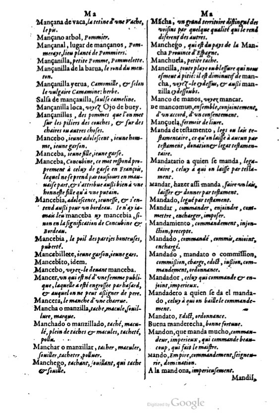 1621 - Adrian Tiffaine - Trésor des deux langues espagnole et française - BM Lyon