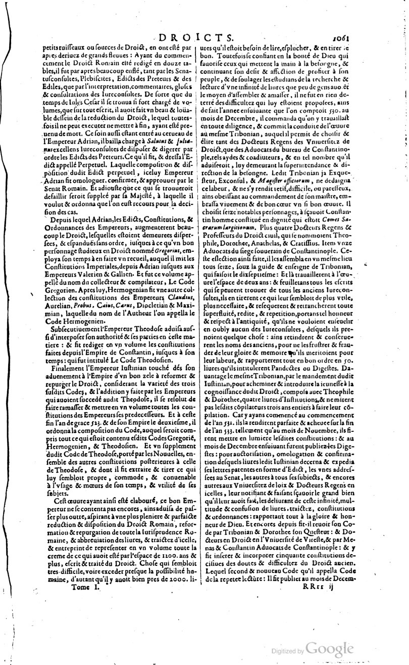 1629 - Veuve Nicolas Buon - Trésor du droit français (29620 T. 1) - BM Lyon
