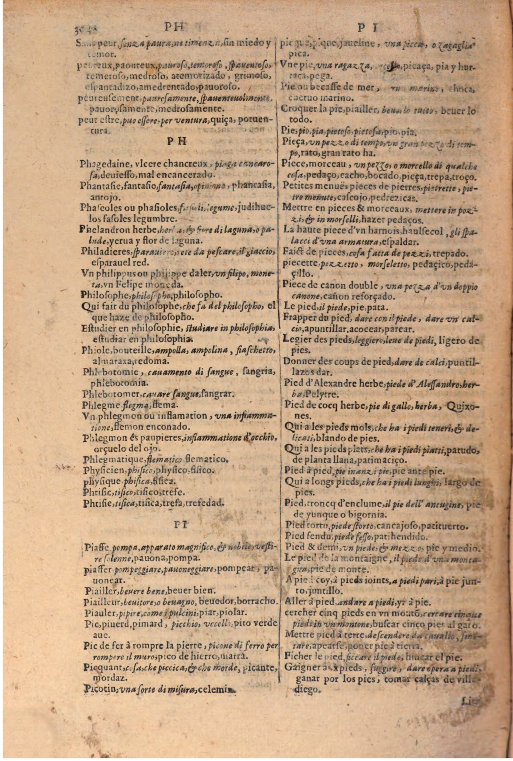 1616 - Pierre de la Rovière - Trésor des trois langues (Seconde partie) - BSB Munich