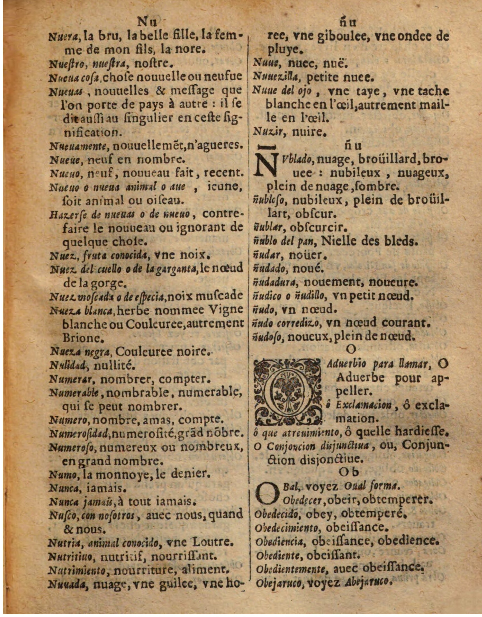 1625 - Hubert Antoine - Trésor des deux langues espagnole et française - Augsbourg