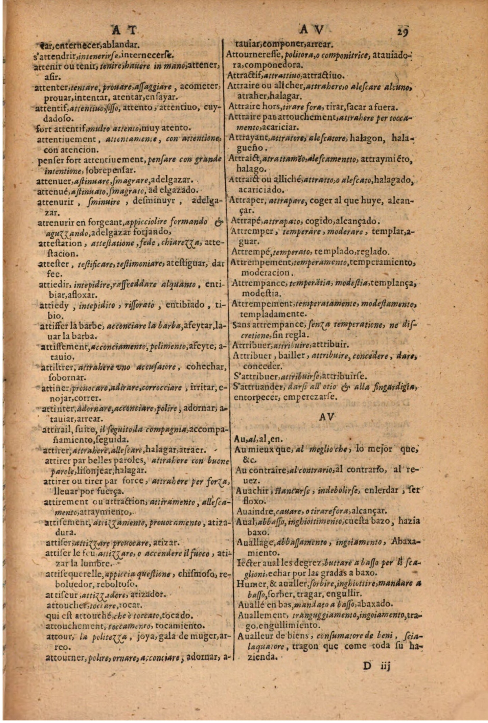 1616 - Pierre de la Rovière - Trésor des trois langues (Seconde partie) - BSB Munich