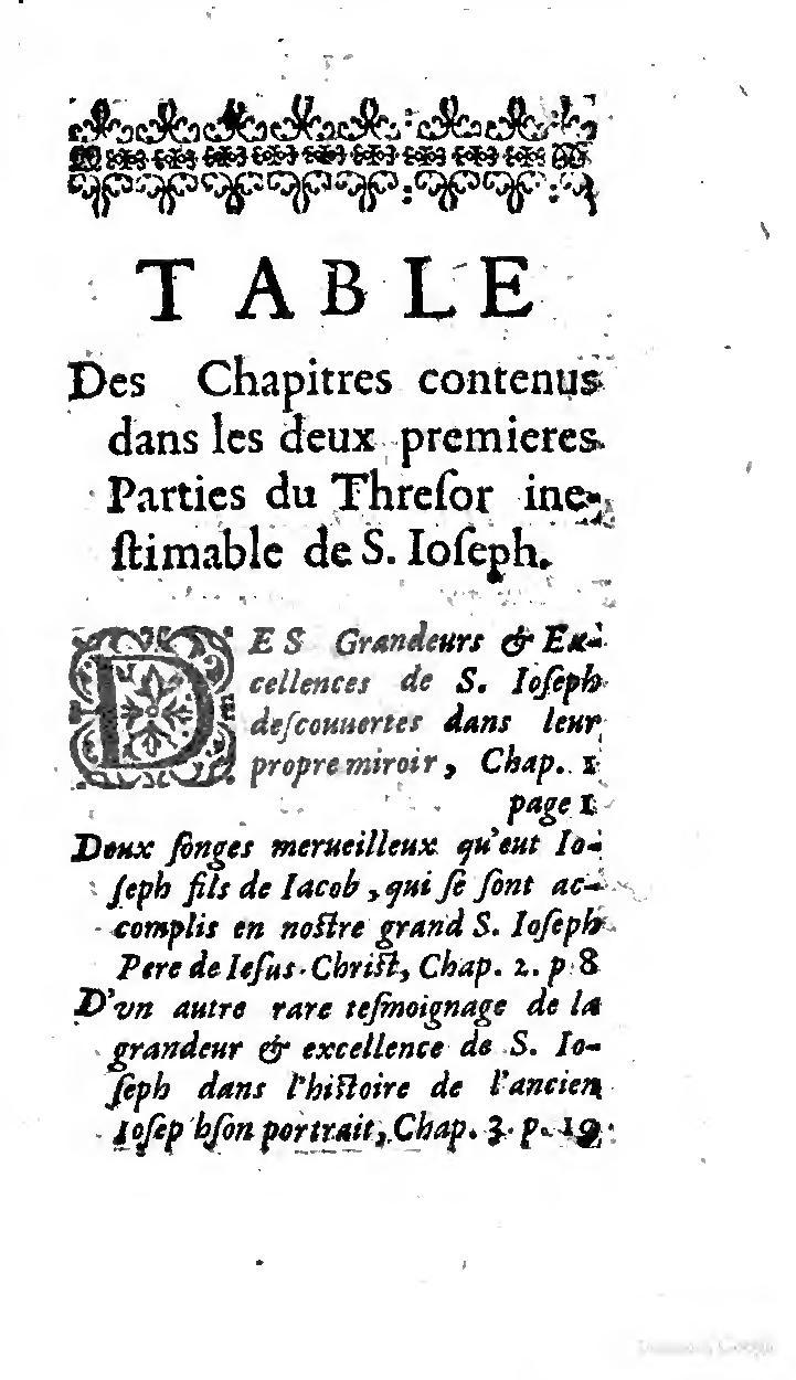 1646 - Jean Piot - Trésor inestimable de Saint-Joseph - BNC Rome
