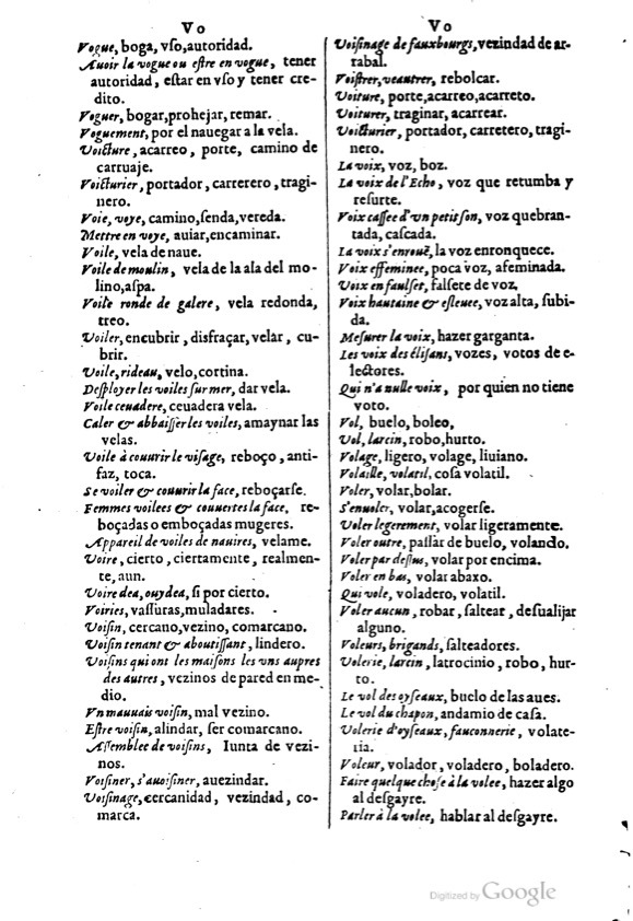 1621 - Adrian Tiffaine - Trésor des deux langues espagnole et française - BM Lyon