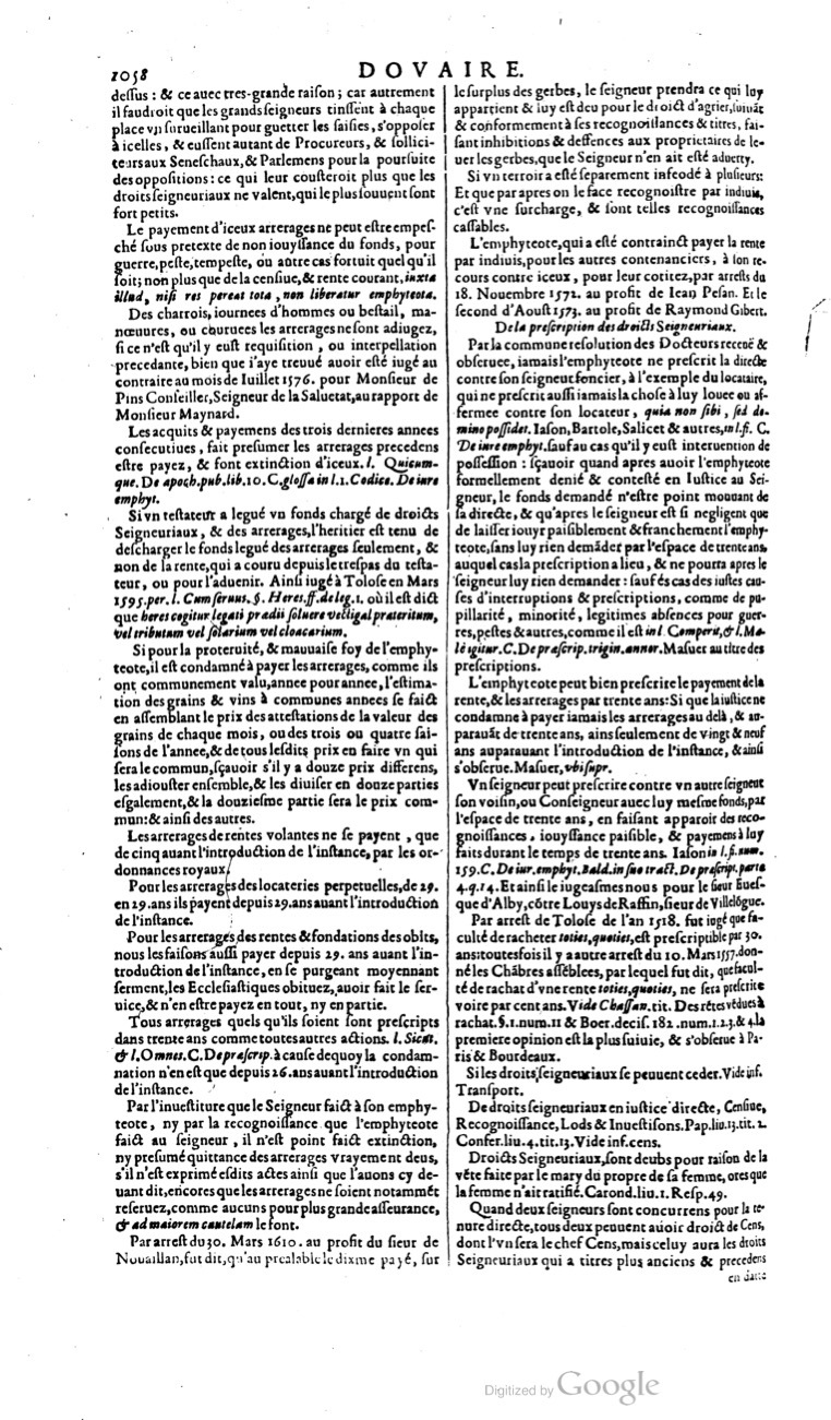 1629 - Veuve Nicolas Buon - Trésor du droit français (21754 T. 1) - BM Lyon
