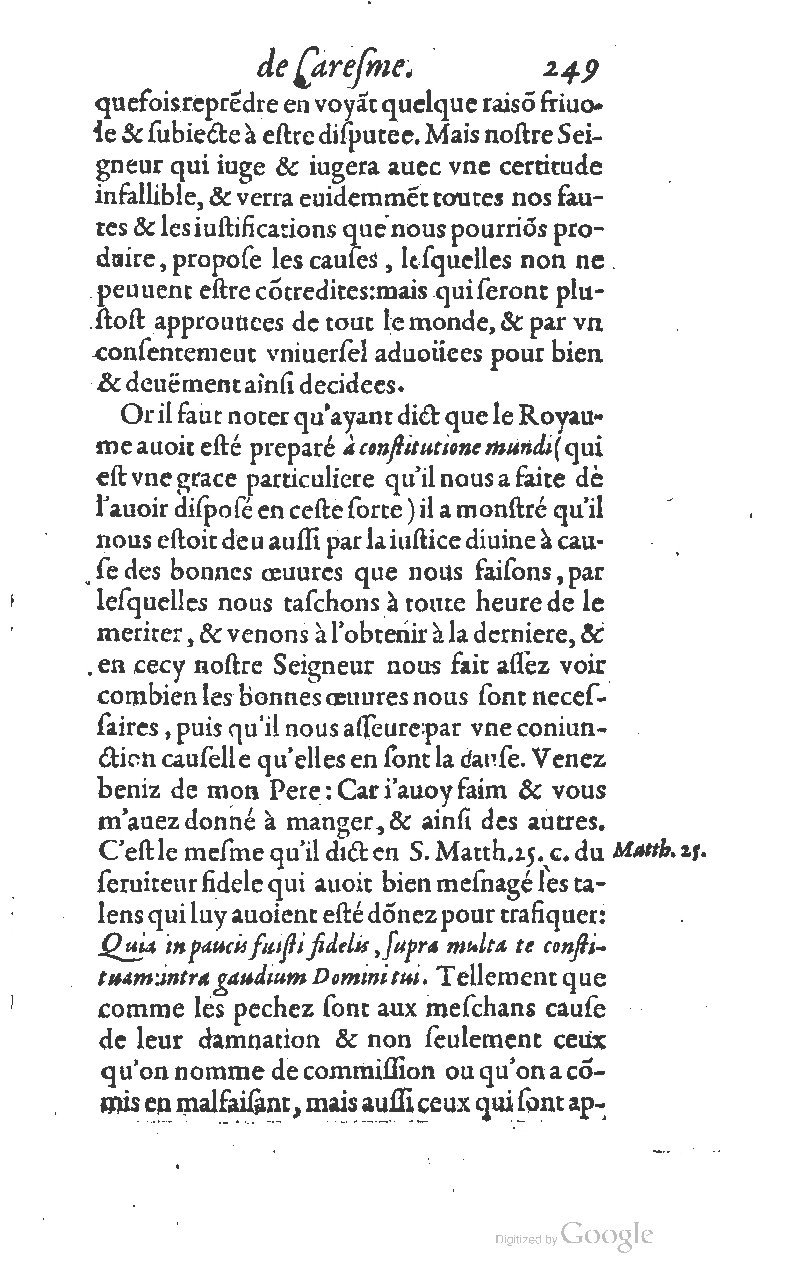 1607 - Nicolas Du Fossé - Trésor quadragésimal - T 01 - BM Lyon