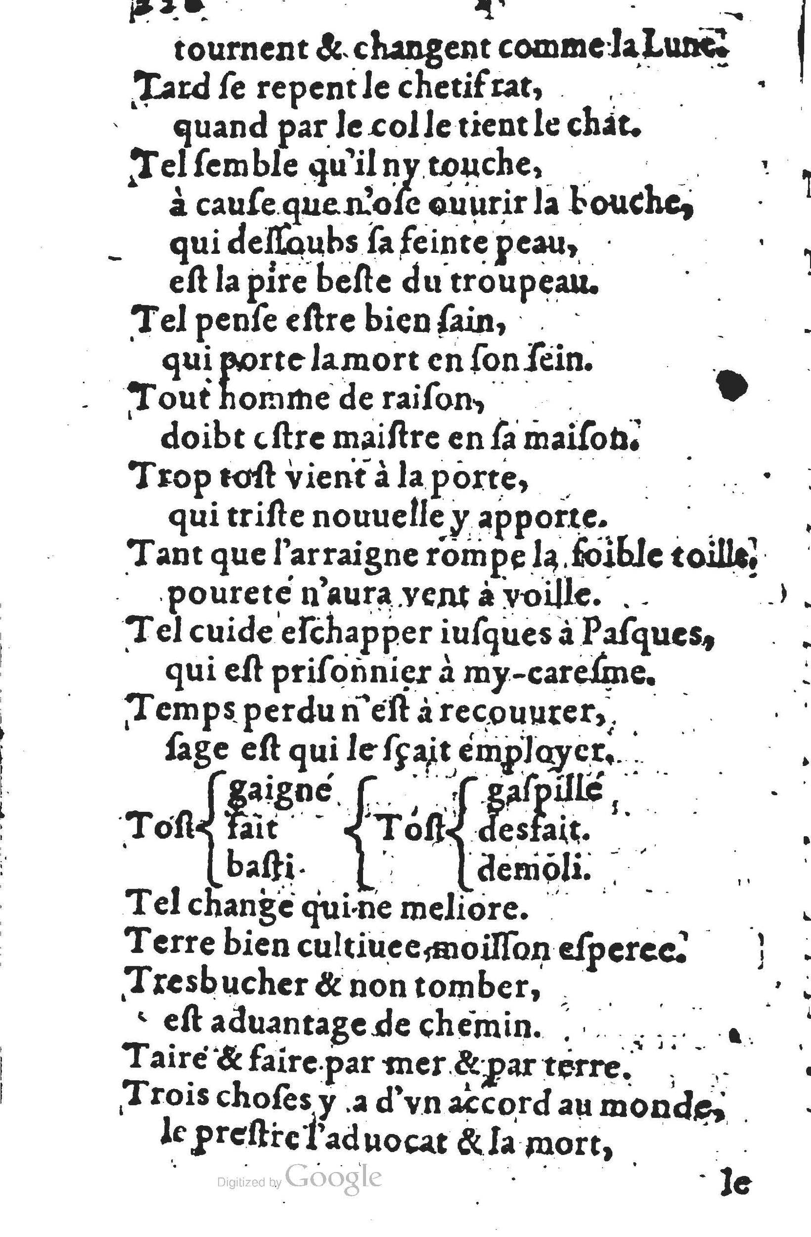 1578 - Nicolas Lescuyer - Trésor des sentences dorées - UGent