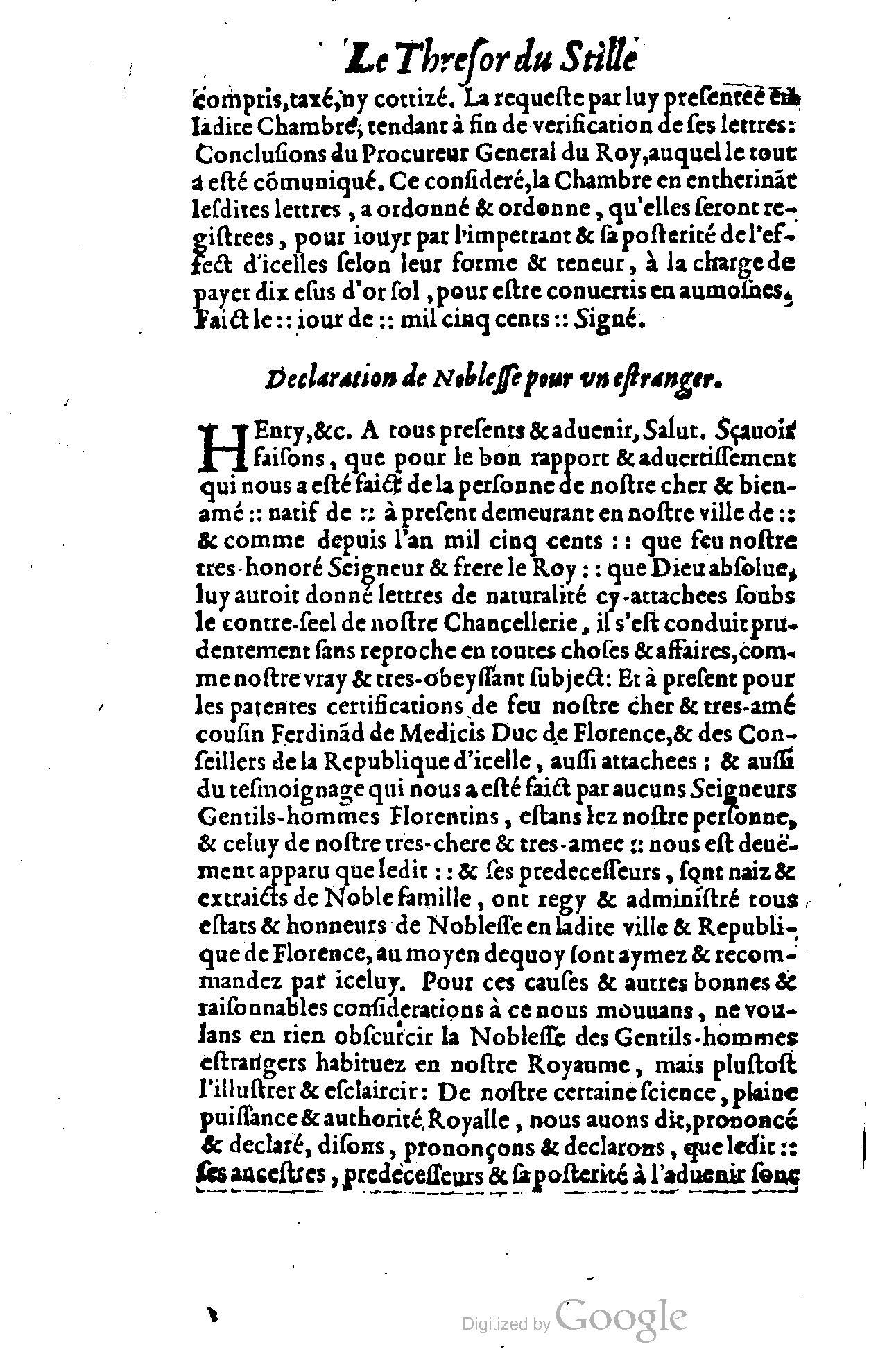 1614 - Jean Richer - Trésor du nouveau style et protocole de la chancellerie de France - BSB Munich 1614 - Jean Richer - Trésor du nouveau style et protocole de la chancellerie de France - BSB Munich
