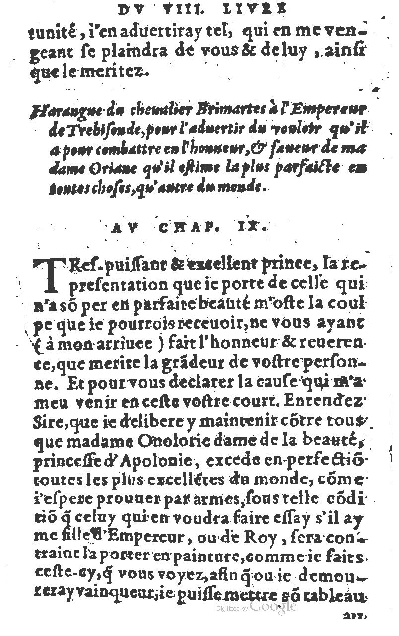 1582 - Jean Huguetan - Trésor des Amadis T. 1 - BM Lyon
