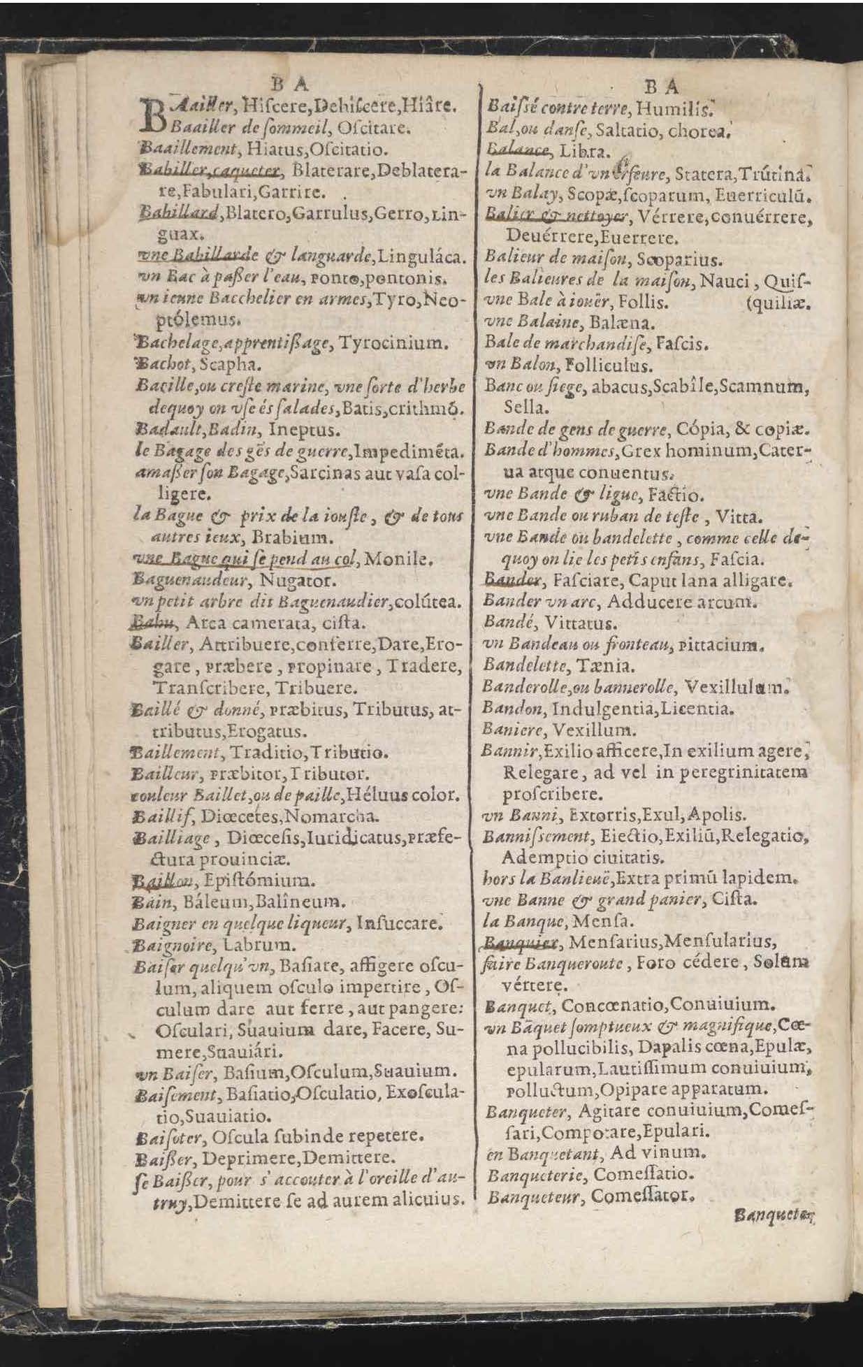 1597 - Richard Aubert - Trésor des mots et traits français - Den Haag 1597 - Richard Aubert - Trésor des mots et traits français - Den Haag