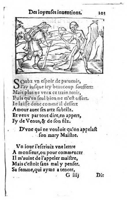 1556c. - Étienne Denise - Trésor des joyeuses inventions du parangon de poésies - ÖNB Vienne