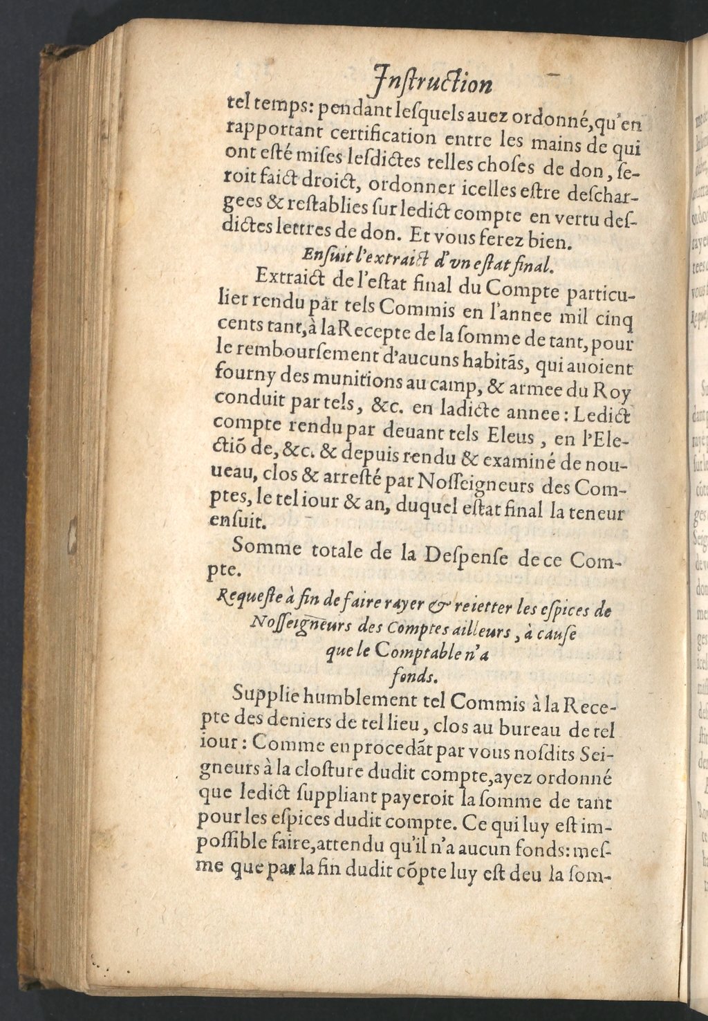 1599 - Claude de Monstr’oeil et Jean Richer - Trésor des instructions des finances - BnF