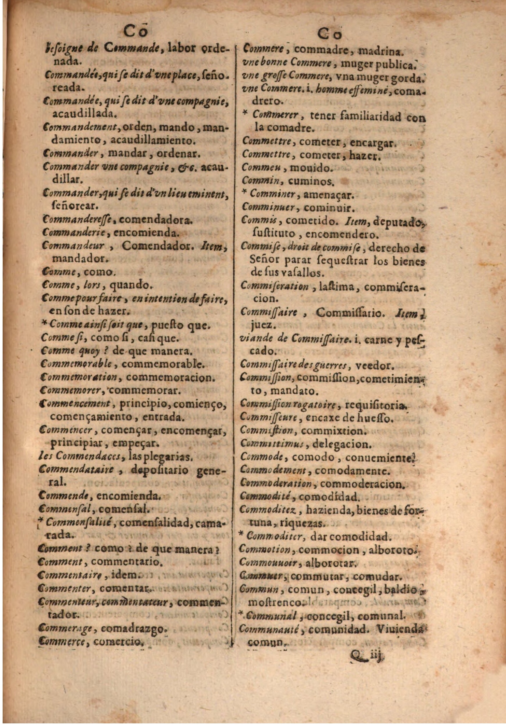 1645 - A. de Sommaville et A. Courbé - Trésor des deux langues espagnole et française (Seconde partie) - BSB Munich