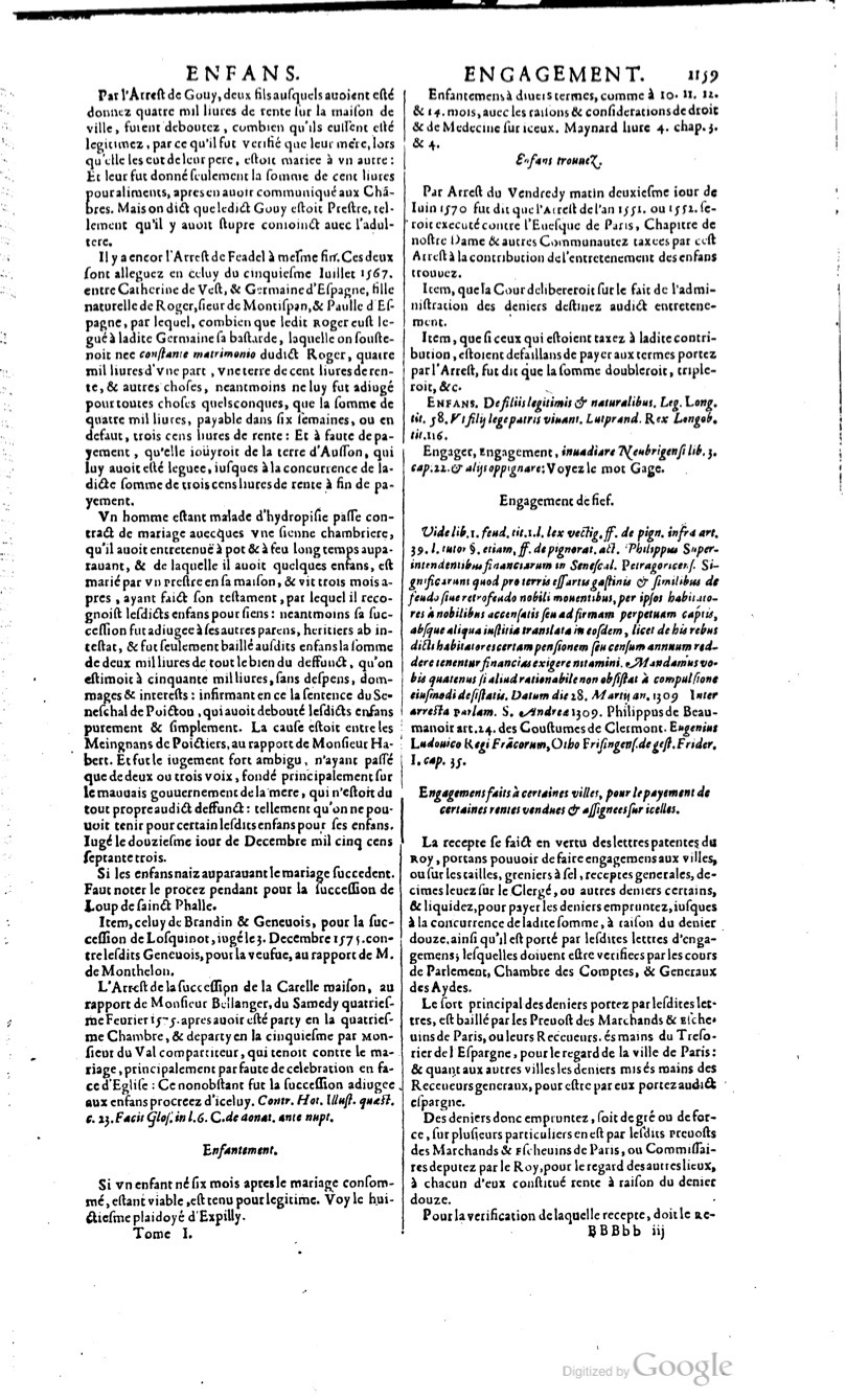 1629 - Veuve Nicolas Buon - Trésor du droit français (29620 T. 1) - BM Lyon