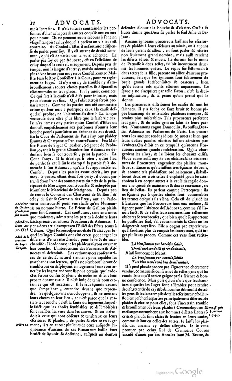 1629 - Veuve Nicolas Buon - Trésor du droit français (29620 T. 1) - BM Lyon