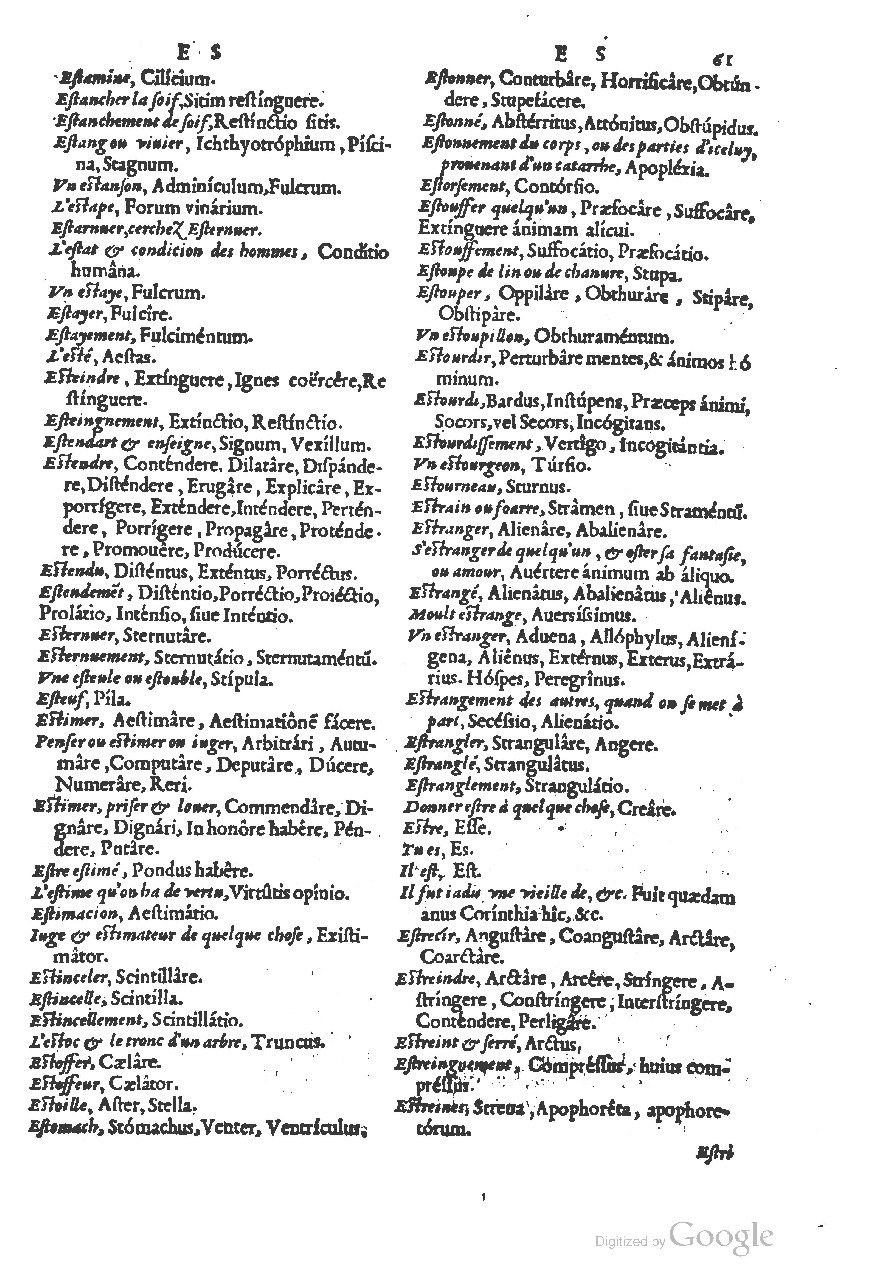 1558 - Guillaume Rouillé - Trésor des mots et traits français - BSB Munich