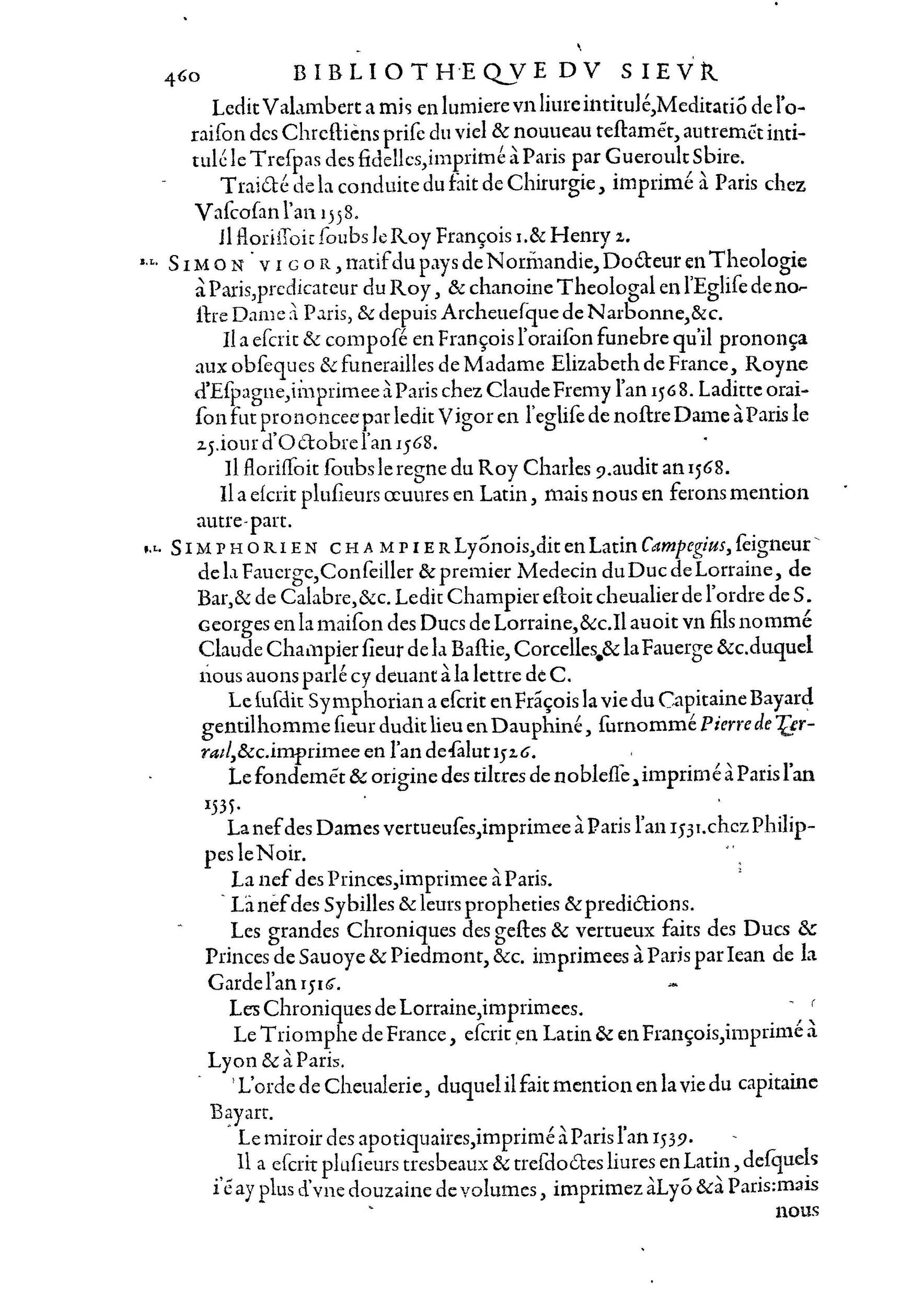 1584 - Abel L&#039;Angelier - Bibliothèques françaises - BnF