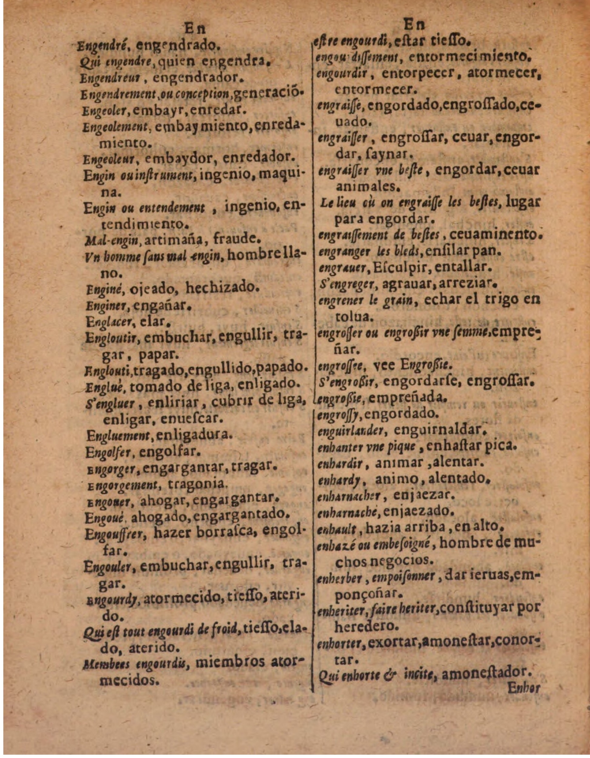 1624 - Hubert Antoine - Trésor des deux langues espagnole et française (Seconde partie) - BSB Munich