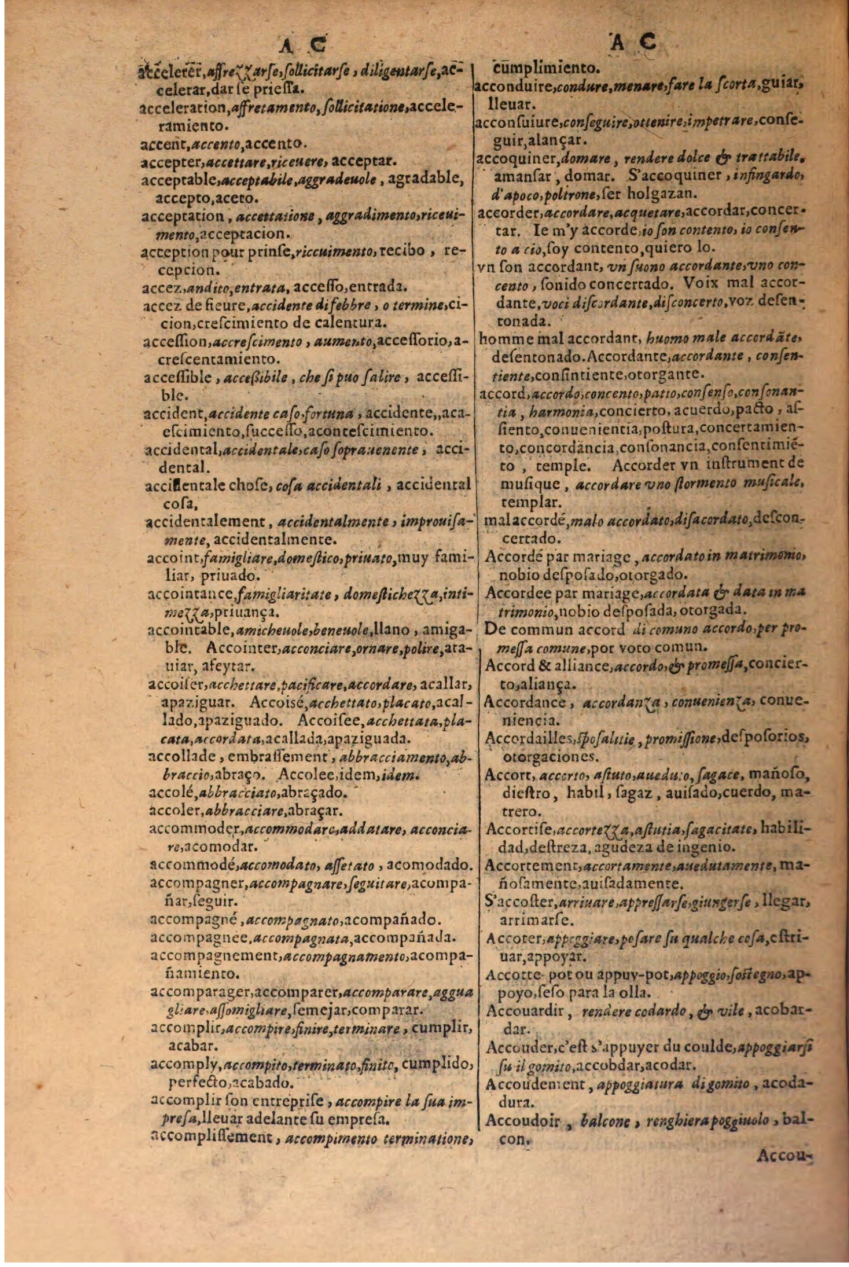 1616 - Pierre de la Rovière - Trésor des trois langues (Seconde partie) - BSB Munich