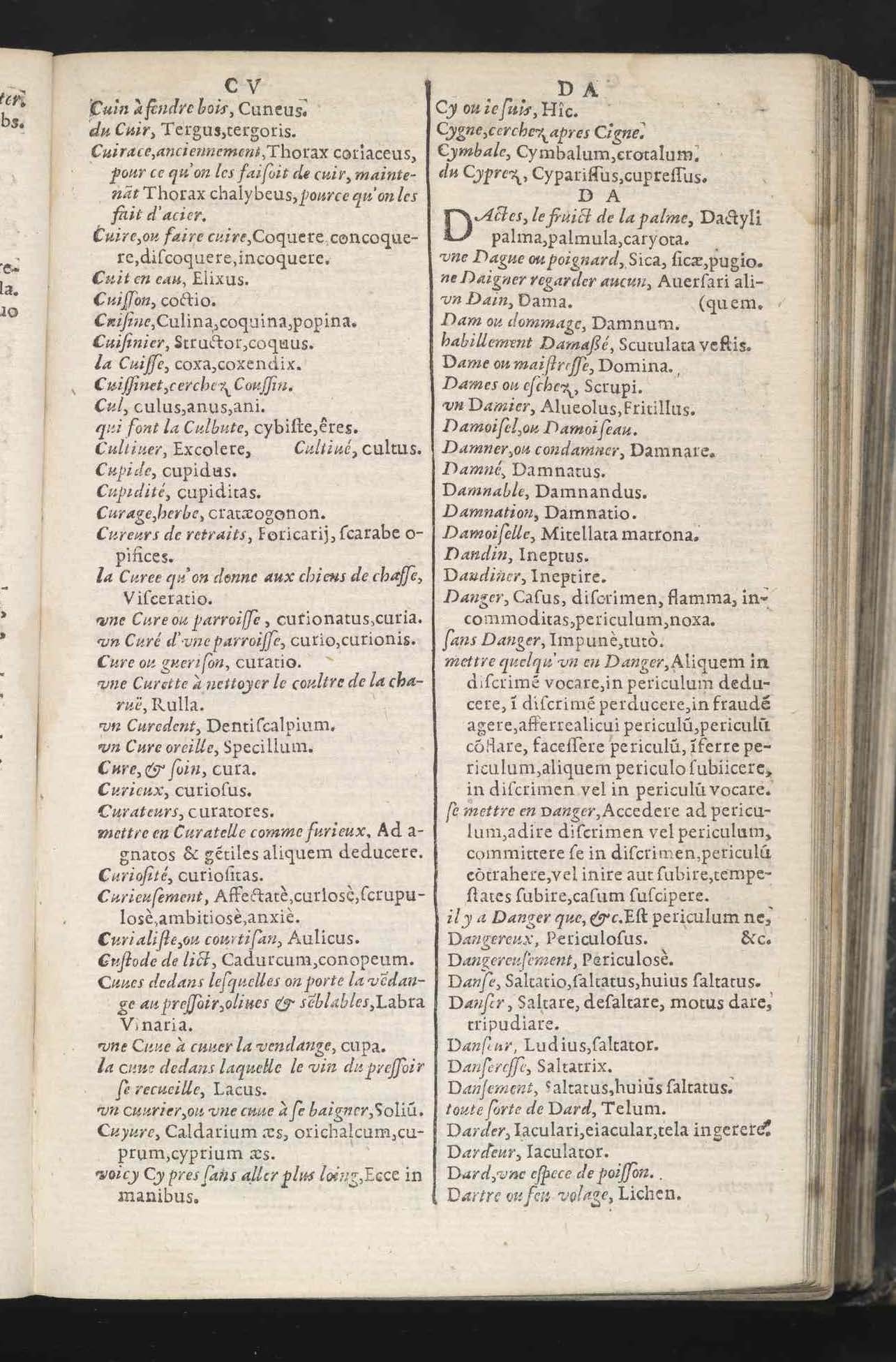 1597 - Richard Aubert - Trésor des mots et traits français - Den Haag 1597 - Richard Aubert - Trésor des mots et traits français - Den Haag