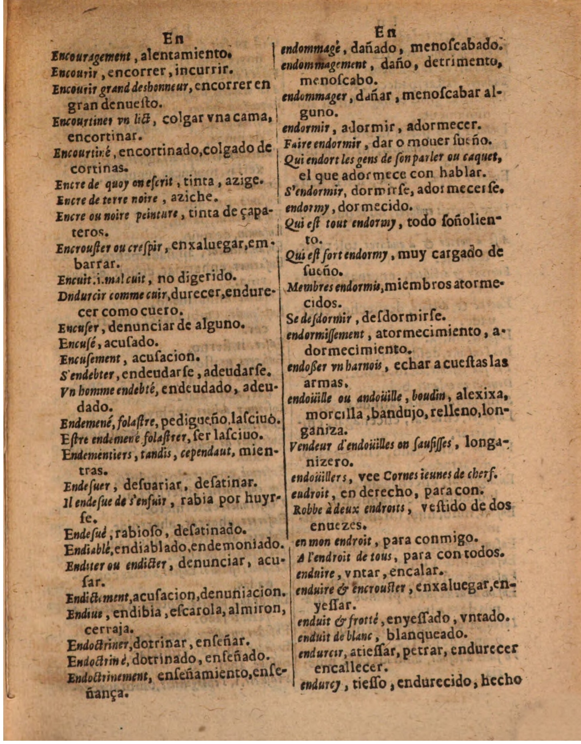 1624 - Hubert Antoine - Trésor des deux langues espagnole et française (Seconde partie) - BSB Munich