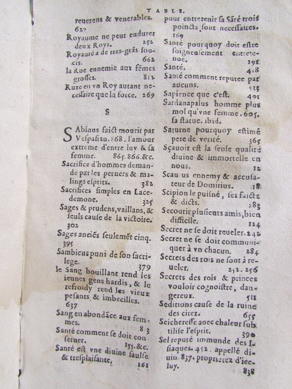 1578 - Jean Poupy - Trésor des morales de Plutarque - Vitré