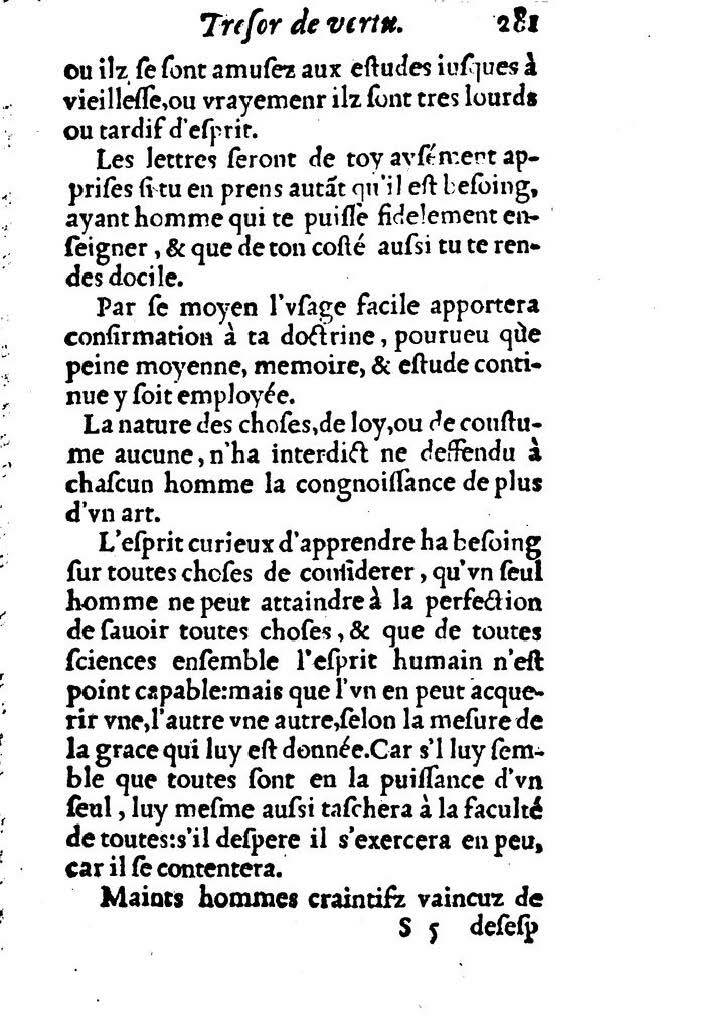 1558 - Nicolas Perrineau et Jean Temporal - Trésor de vertu - BM Lyon 1558 - Nicolas Perrineau et Jean Temporal - Trésor de vertu - BM Lyon