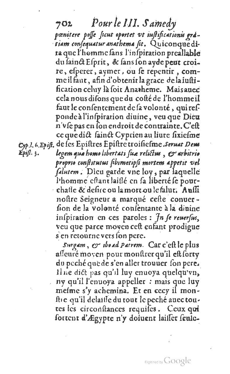1607 - Nicolas Du Fossé - Trésor quadragésimal - T 01 - BM Lyon