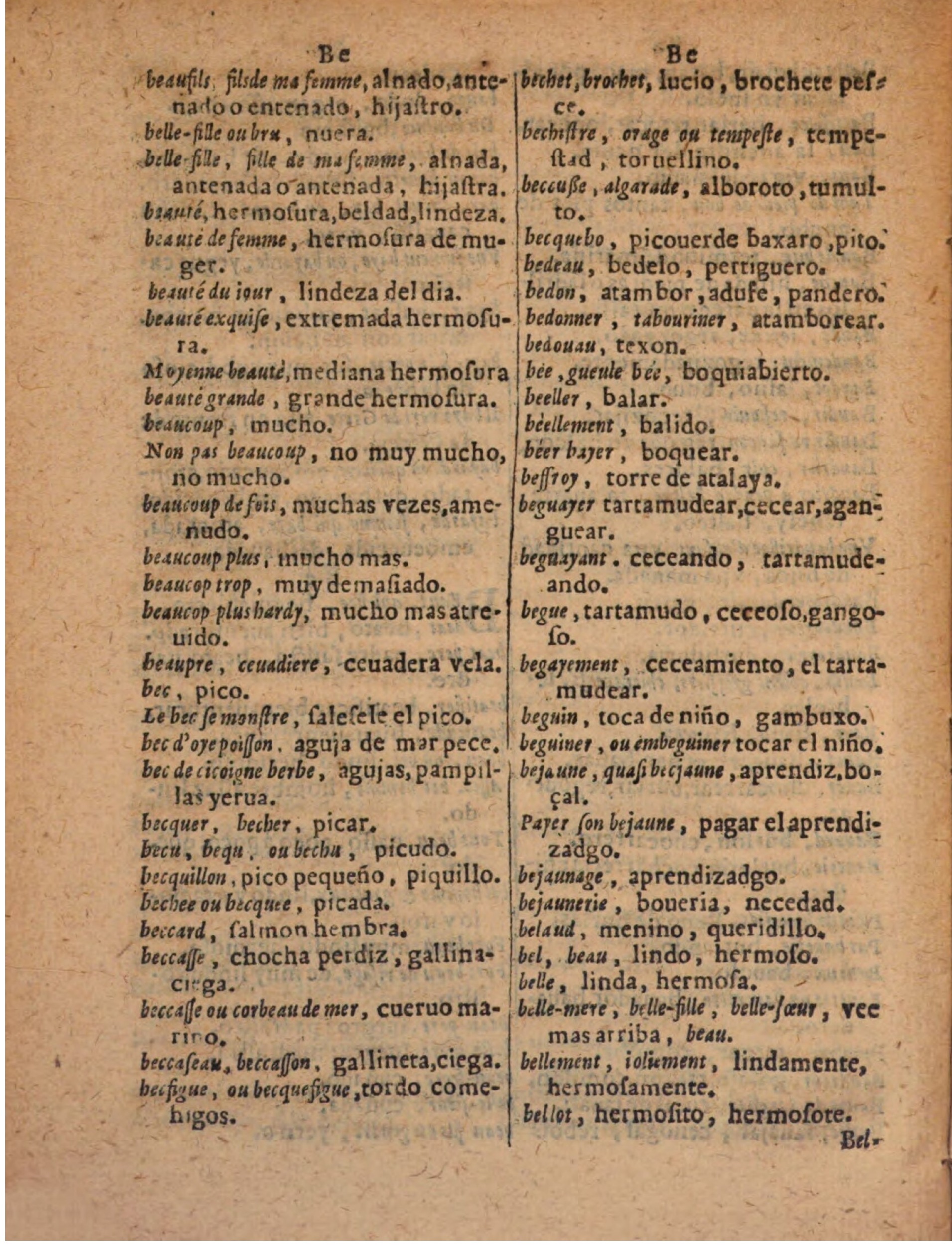 1624 - Hubert Antoine - Trésor des deux langues espagnole et française (Seconde partie) - BSB Munich